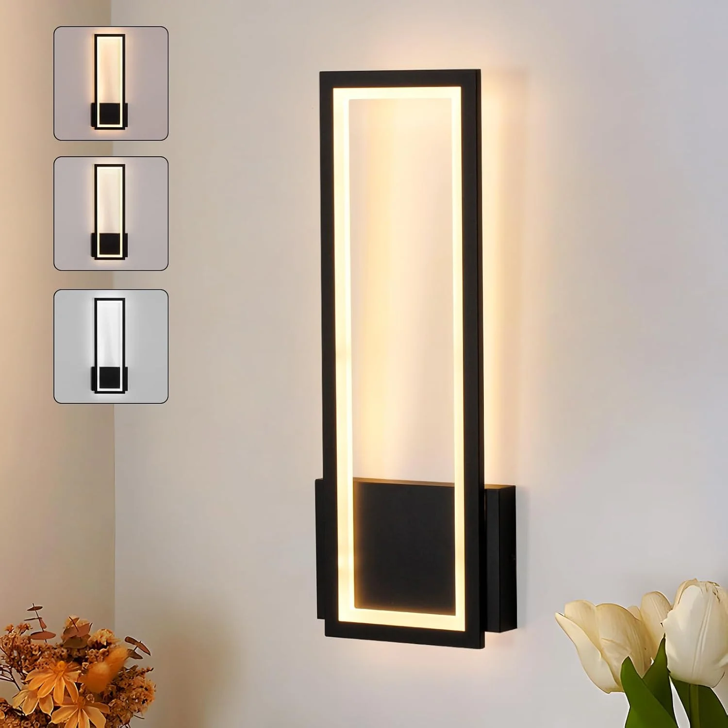 چراغ دیواری ال ای دی مدرن YT YATAI LIGHTING برای اتاق خواب و نشیمن، چراغ های دیواری تزئینی، چراغ دیواری داخلی کنار تخت با قابلیت تنظیم 3 دمای رنگ
