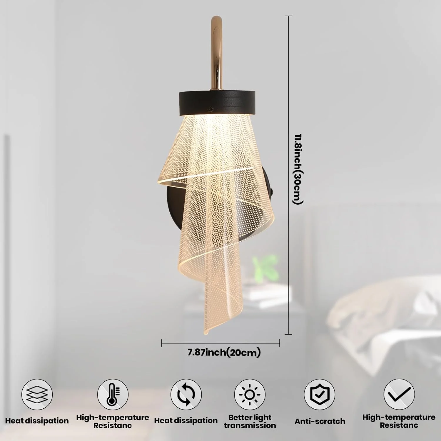 چراغ دیواری ال ای دی مشکی YATAI LIGHTING، چراغ دیواری مدرن سیم کشی شده، چراغ دیواری دکوری کنار تخت، چراغ دیواری برای اتاق نشیمن، اتاق خواب، راهرو، 6 وات (مشکی-طلایی) چراغ دیواری ال ای دی مشکی YATAI LIGHTING، چراغ دیواری مدرن سیم کشی شده، چراغ دیواری دکوری کنار تخت، چراغ دیواری برای اتاق نشیمن، اتاق خواب، راهرو، 6 وات (مشکی-طلایی)