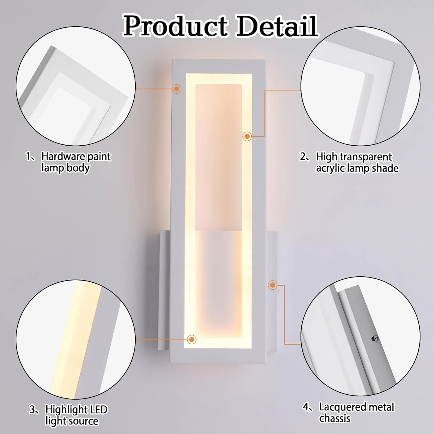چراغ دیواری اتاق خواب داخلی YATAI LIGHTING YATAI، چراغ دیواری LED مدرن سفید برای اتاق نشیمن و اتاق خواب کودکان، اکریلیک، چراغ دیواری با دمای رنگ قابل تنظیم (15 وات) چراغ دیواری اتاق خواب داخلی YATAI LIGHTING YATAI، چراغ دیواری LED مدرن سفید برای اتاق نشیمن و اتاق خواب کودکان، اکریلیک، چراغ دیواری با دمای رنگ قابل تنظیم (15 وات)