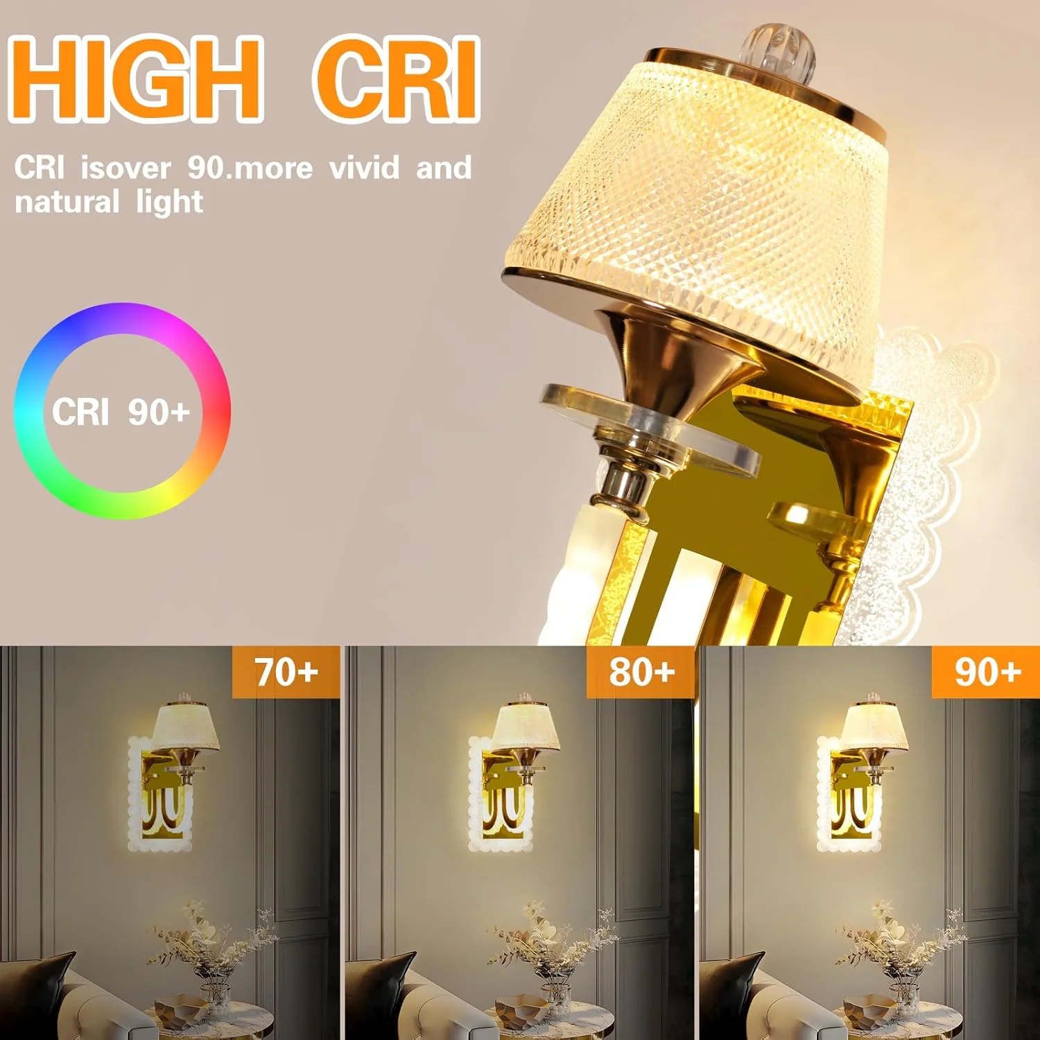 چراغ دیواری LED با روکش طلایی YT YATAI LIGHTING، چراغ های دیواری، چراغ دیواری کنار تخت خواب با قابلیت تنظیم 3 رنگ برای اتاق نشیمن، اتاق غذاخوری، راهرو، 24 وات چراغ دیواری LED با روکش طلایی YT YATAI LIGHTING، چراغ های دیواری، چراغ دیواری کنار تخت خواب با قابلیت تنظیم 3 رنگ برای اتاق نشیمن، اتاق غذاخوری، راهرو، 24 وات