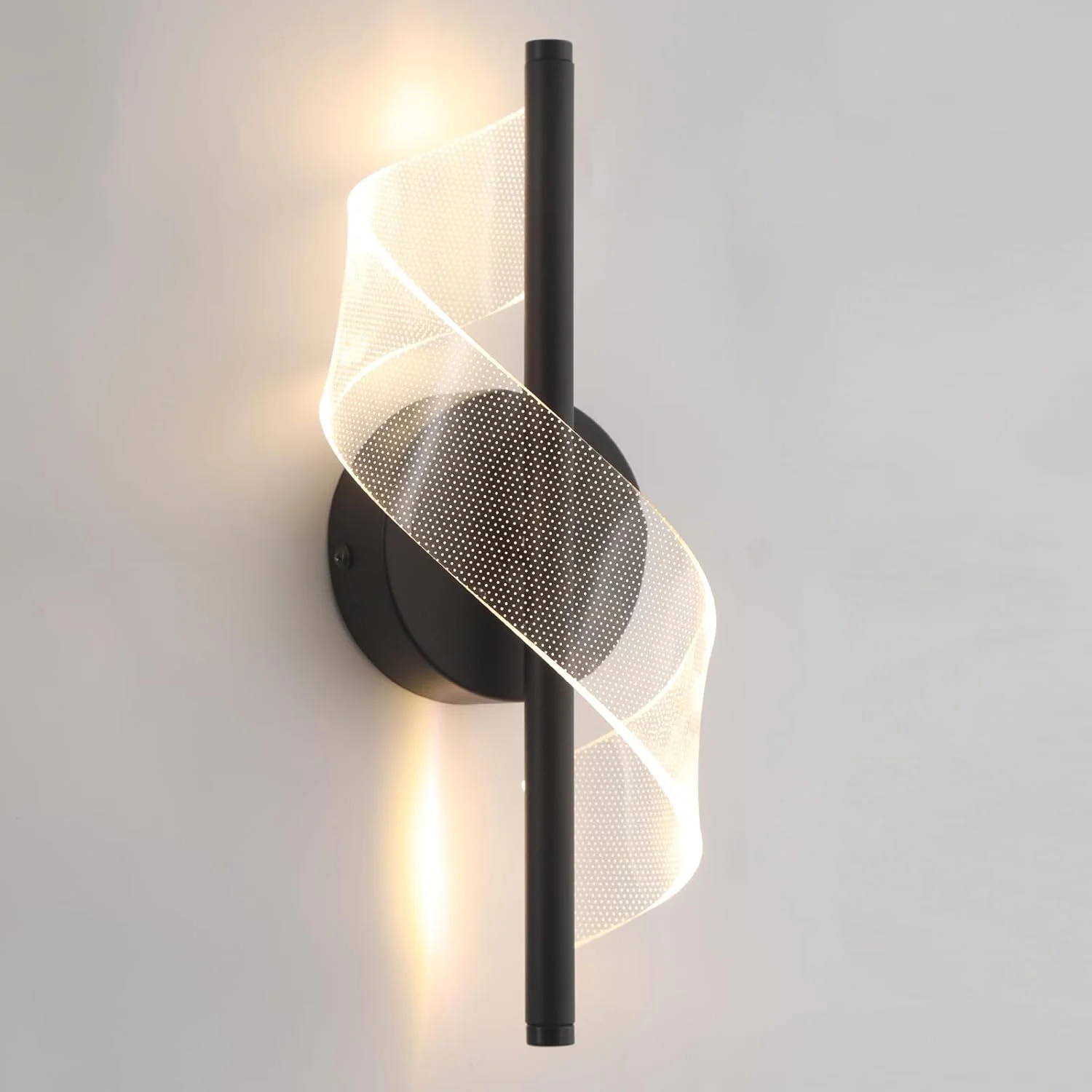 چراغ دیواری LED داخلی YATAI LIGHTING، چراغ دیواری LED مدرن دیمر شونده، چراغ دیواری آکریلیک برای اتاق نشیمن، راهرو، اتاق خواب، راه پله، 10 وات، پوشش مساحت 5-8 متر مربع