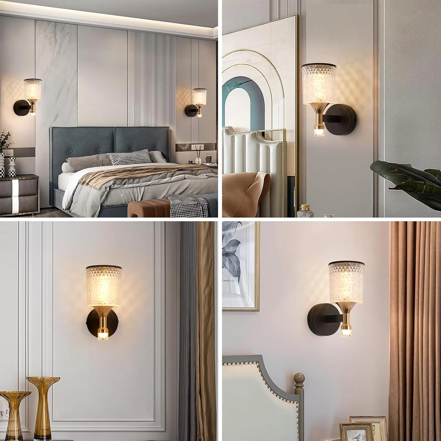 چراغ دیواری مدرن LED یاتای، چراغ دیواری LED با قابلیت تنظیم 3 رنگ، چراغ دیواری مینیمالیستی آهنی برای راهرو، اتاق نشیمن، اتاق خواب تزئینی کنار تخت، 3000K-6000K، 10W چراغ دیواری مدرن LED یاتای، چراغ دیواری LED با قابلیت تنظیم 3 رنگ، چراغ دیواری مینیمالیستی آهنی برای راهرو، اتاق نشیمن، اتاق خواب تزئینی کنار تخت، 3000K-6000K، 10W