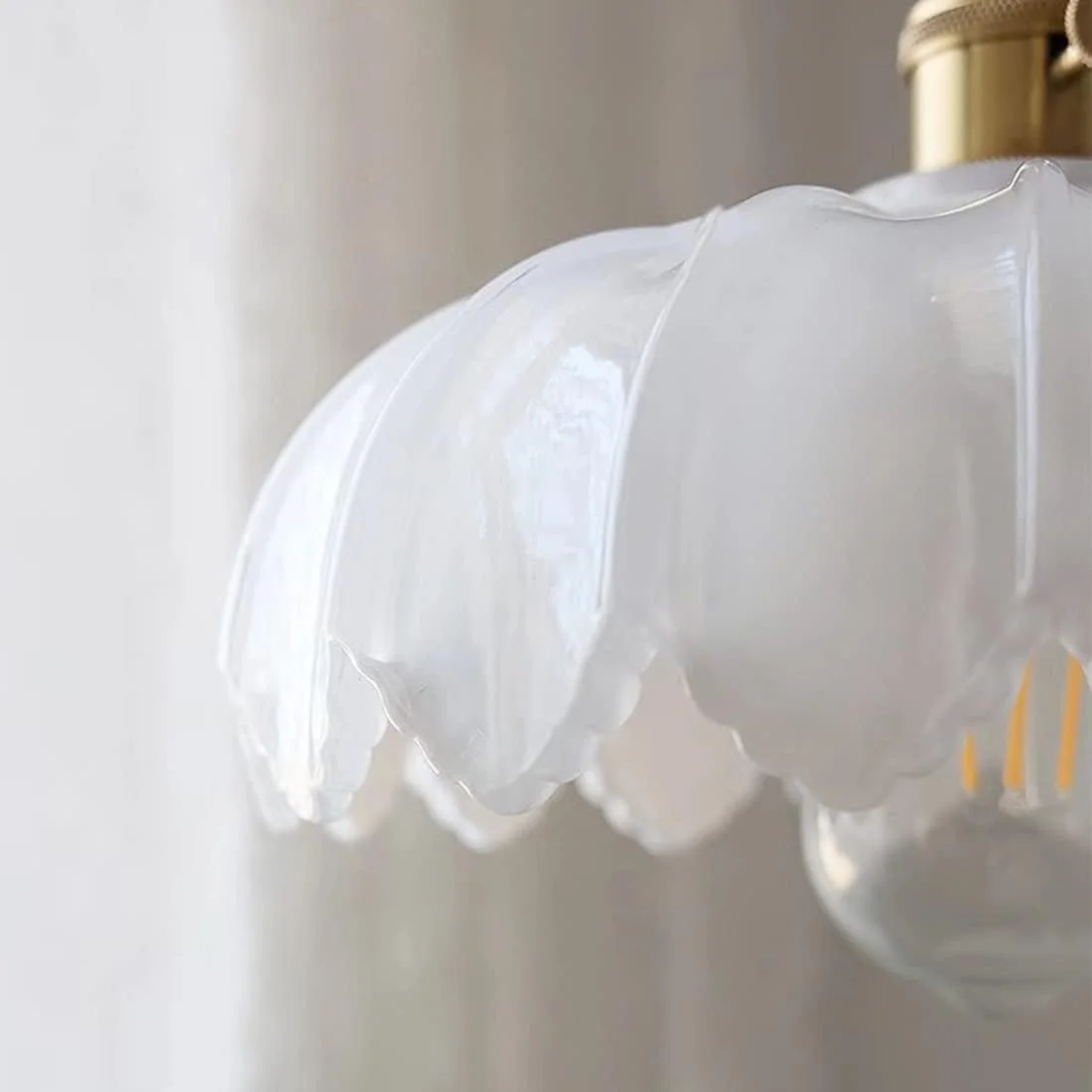 Vintage Wall Sconce Gold Glass Wall Mounted Lamp with White Glass Flower Shade Brass Fixture for Bedroom Living Room Dining Room Farmhouse