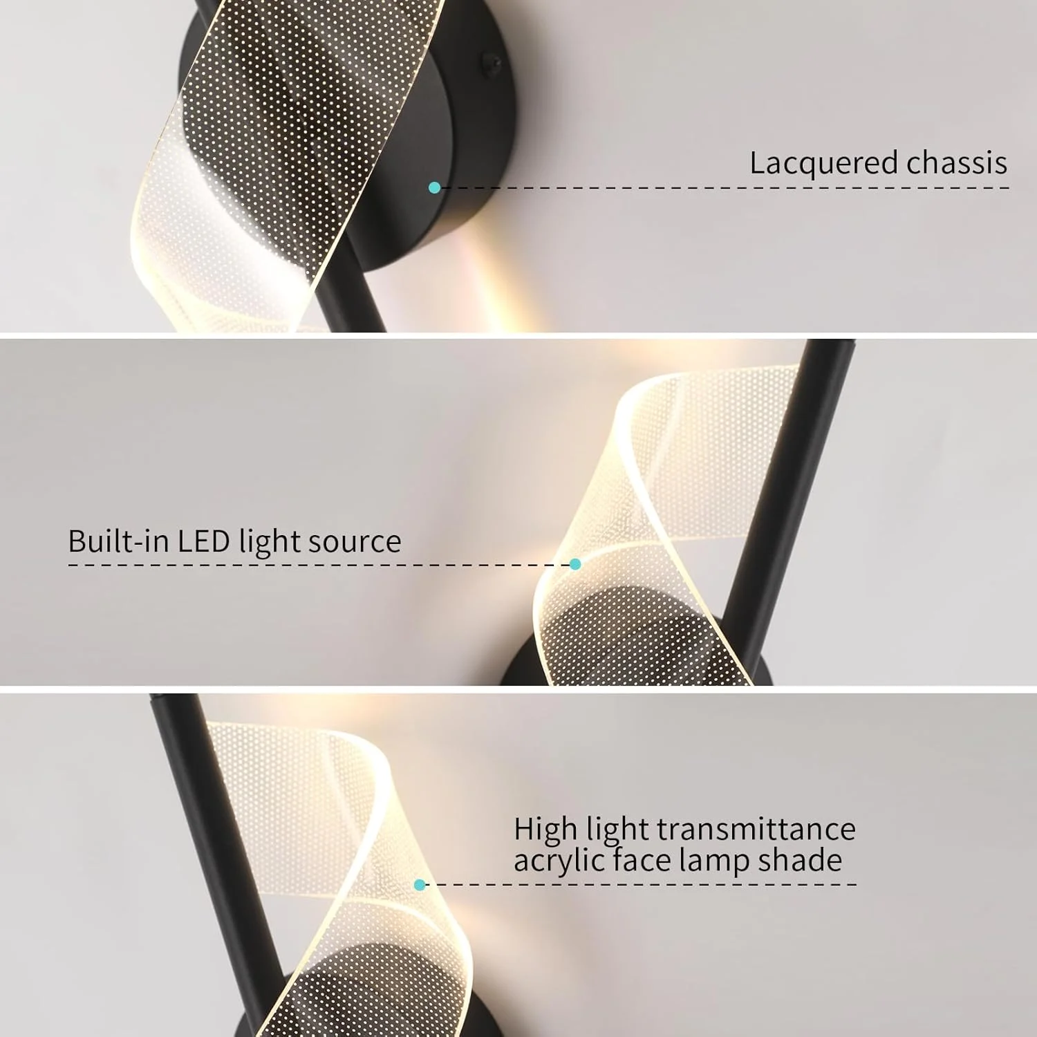 چراغ دیواری LED داخلی YATAI LIGHTING، چراغ دیواری LED مدرن دیمر شونده، چراغ دیواری آکریلیک برای اتاق نشیمن، راهرو، اتاق خواب، راه پله، 10 وات، پوشش مساحت 5-8 متر مربع چراغ دیواری LED داخلی YATAI LIGHTING، چراغ دیواری LED مدرن دیمر شونده، چراغ دیواری آکریلیک برای اتاق نشیمن، راهرو، اتاق خواب، راه پله، 10 وات، پوشش مساحت 5-8 متر مربع