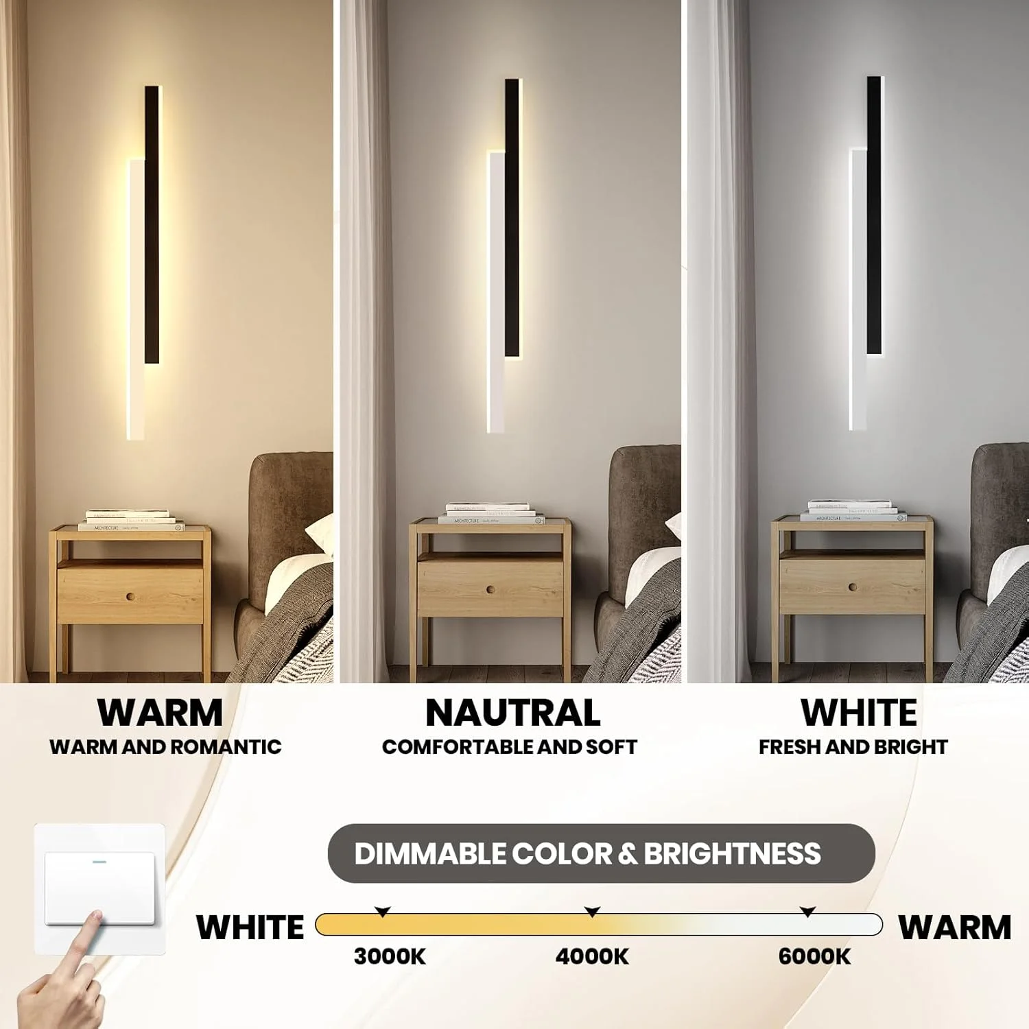 چراغ دیواری مدرن YT YATAI LIGHTING، چراغ دیواری نواری بلند، فانوس دیواری LED آهنی، چراغ دیواری داخلی، چراغ دیواری خانگی، چراغ دیواری ساده برای اتاق نشیمن، اتاق خواب، چراغ دکور کنار تخت چراغ دیواری مدرن YT YATAI LIGHTING، چراغ دیواری نواری بلند، فانوس دیواری LED آهنی، چراغ دیواری داخلی، چراغ دیواری خانگی، چراغ دیواری ساده برای اتاق نشیمن، اتاق خواب، چراغ دکور کنار تخت