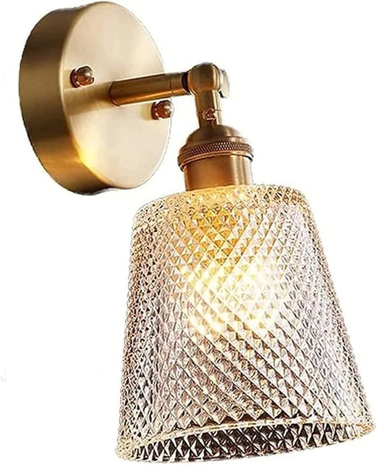 چراغ دیواری، چراغ دیواری صنعتی وینتیج، چراغ دیواری مدرن ساده داخلی قابل تنظیم با سایه شیشه ای، لوستر آویز سقفی