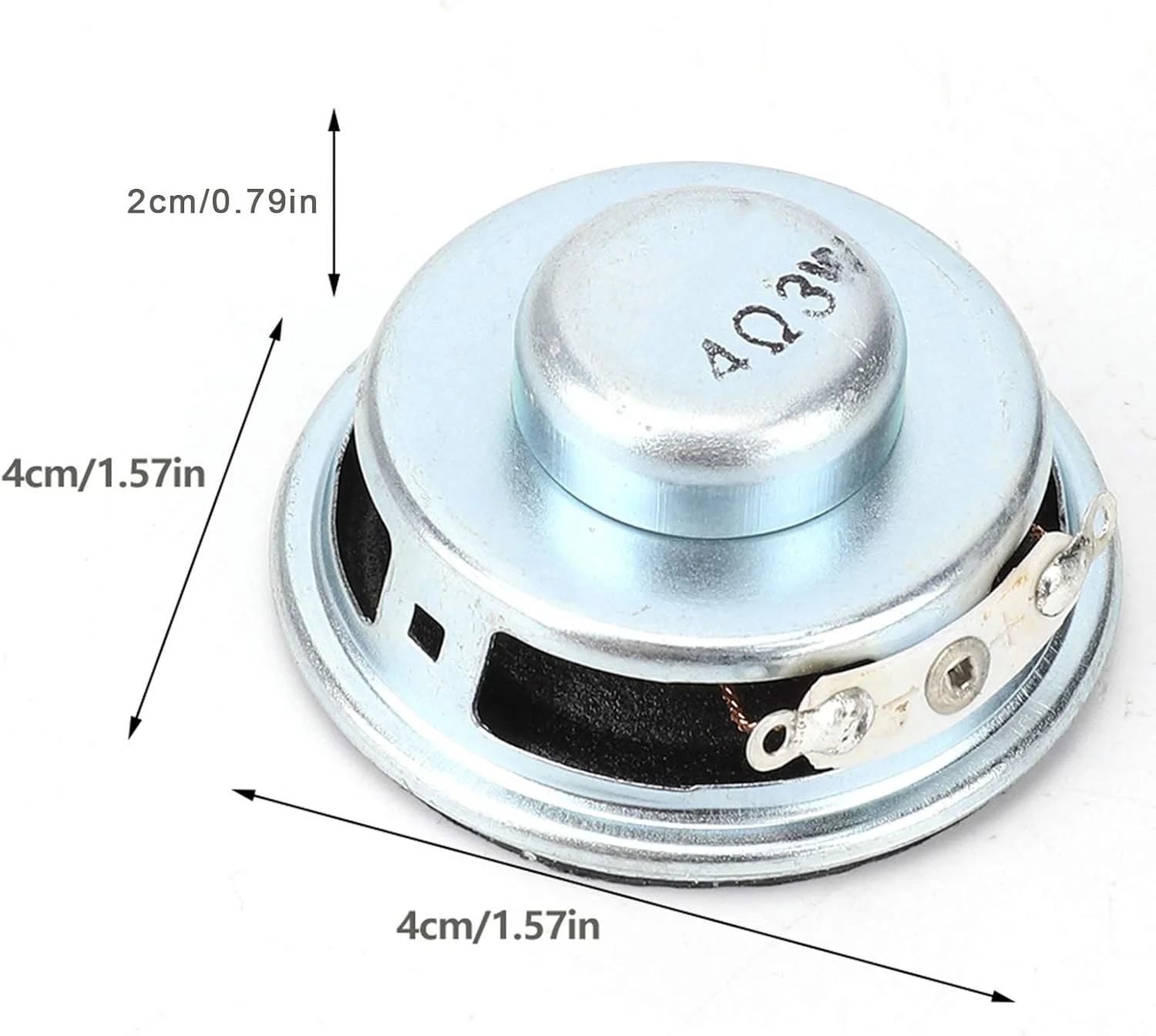بلندگوی مینی آمپلی فایر Eujgoov، 2 عدد، شیپور بلندگو 4 سانتی متری، بلندگوی 4Ω 3W، جایگزینی بلندگوی سیم پیچ متحرک برای استریو صوتی