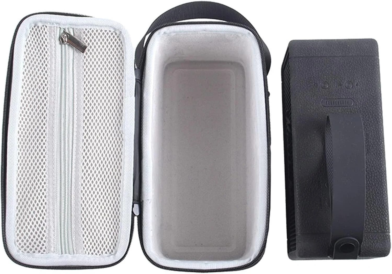 کیف محافظ بلندگوی بلوتوثی قابل حمل مارشال میدلتون، کیف حمل سخت EVA با جیب توری اضافی برای کابل و لوازم جانبی (مشکی و خاکستری)