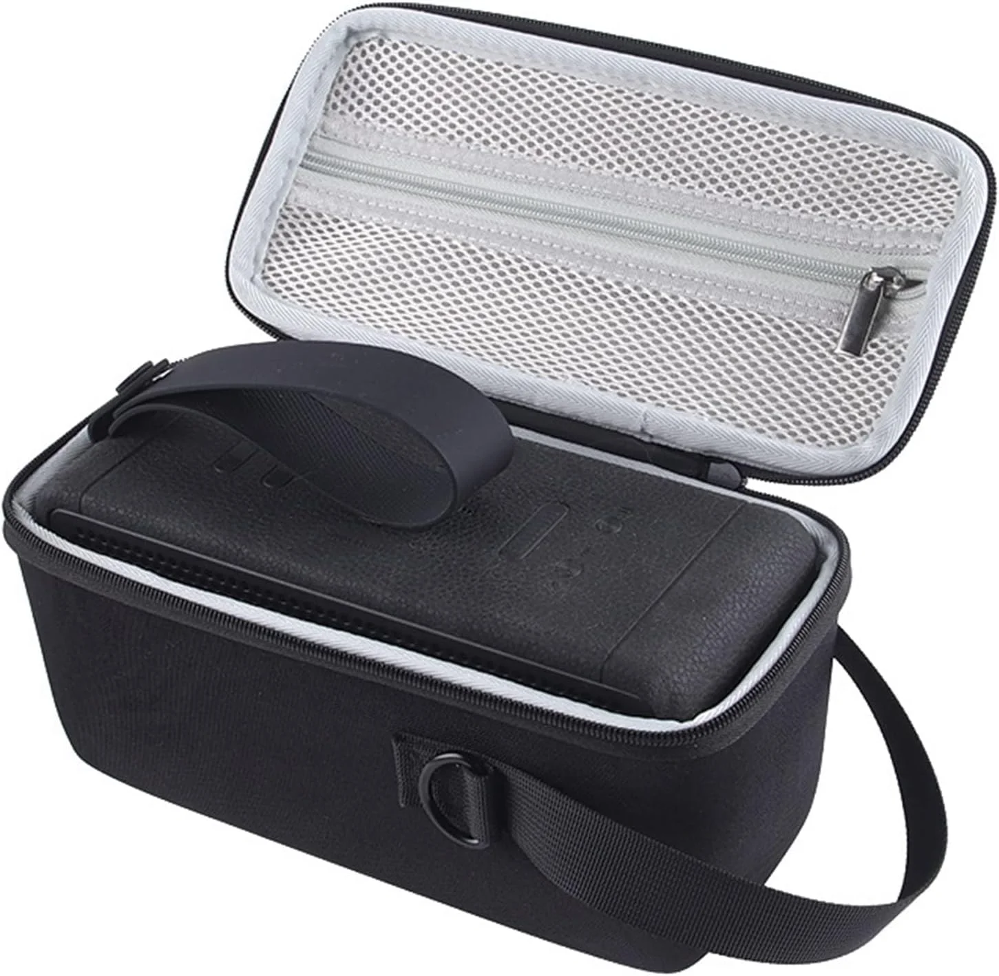 کیف محافظ بلندگوی بلوتوثی قابل حمل مارشال میدلتون، کیف حمل سخت EVA با جیب توری اضافی برای کابل و لوازم جانبی (مشکی و خاکستری)