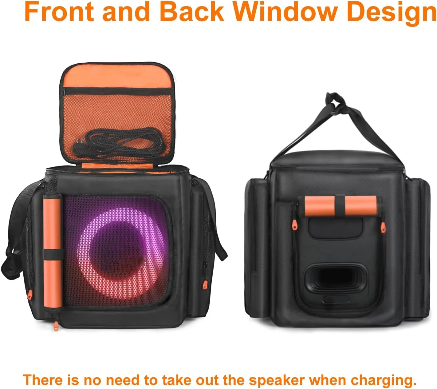 کیف حمل اسپیکر OURHZTB سازگار با JBL Partybox Encore Essential/Essential 2، کیف مسافرتی اسپیکر قابل حمل با جیب برای شارژر و لوازم جانبی میکروفون کیف حمل اسپیکر OURHZTB سازگار با JBL Partybox Encore Essential/Essential 2، کیف مسافرتی اسپیکر قابل حمل با جیب برای شارژر و لوازم جانبی میکروفون