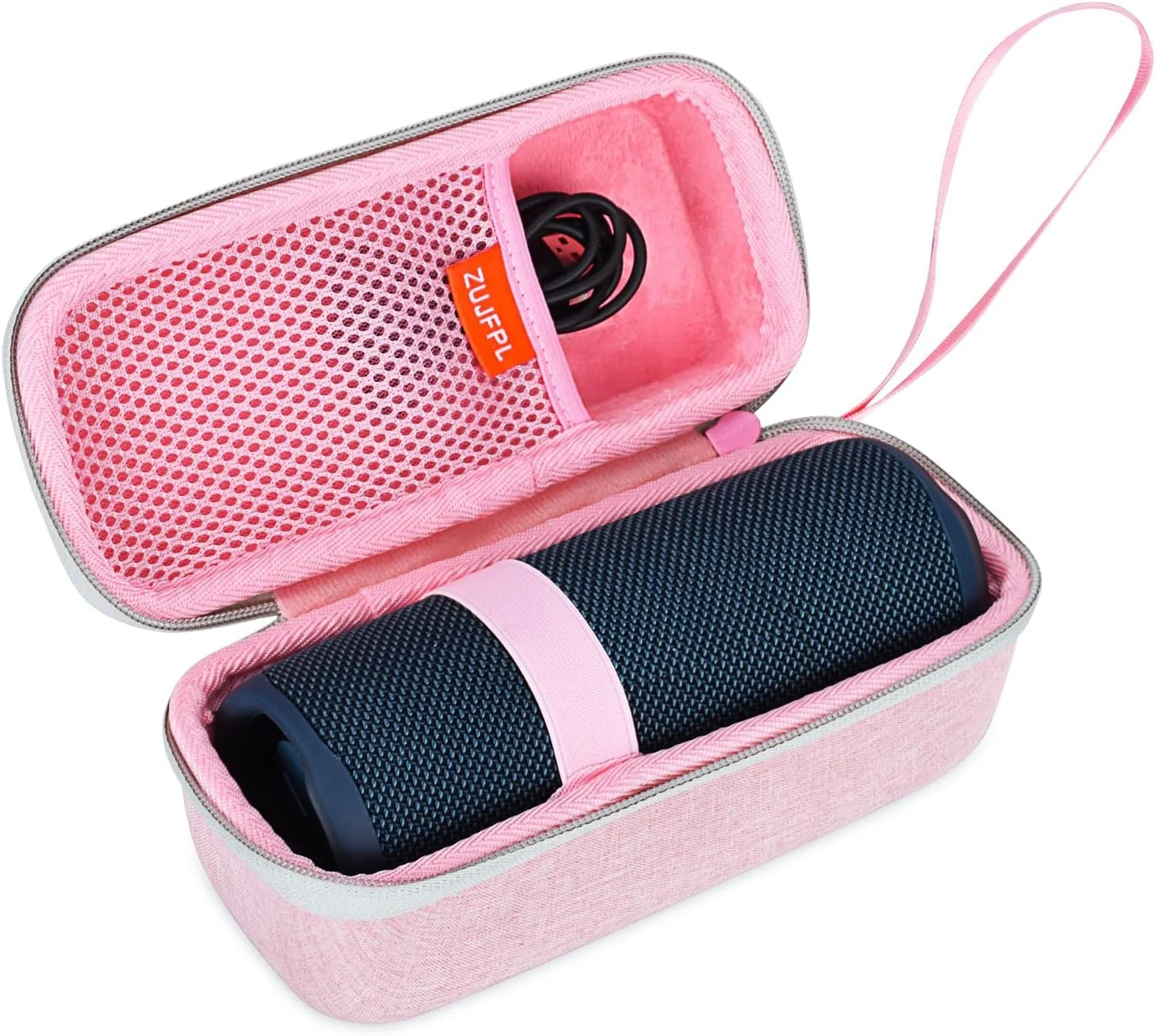کیف سخت ZUJFPL EVA مناسب برای اسپیکر بلوتوثی قابل حمل ضدآب JBL Flip7 /6/5، مناسب برای کیف محافظ مسافرتی ممتاز JBL Flip 4 - صورتی
