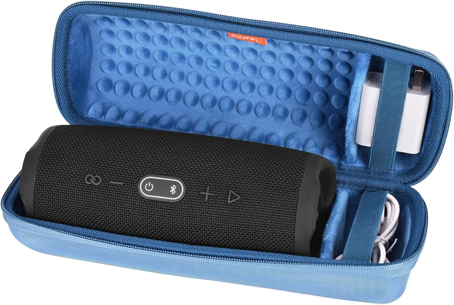 کیف سخت ZUJFPL EVA برای اسپیکر بلوتوثی JBL Charge 4/5، مناسب برای JBL Charge 4/5، کیف قابل حمل اسپیکر، ضد آب، بادوام، نگهداری ایمن، آبی