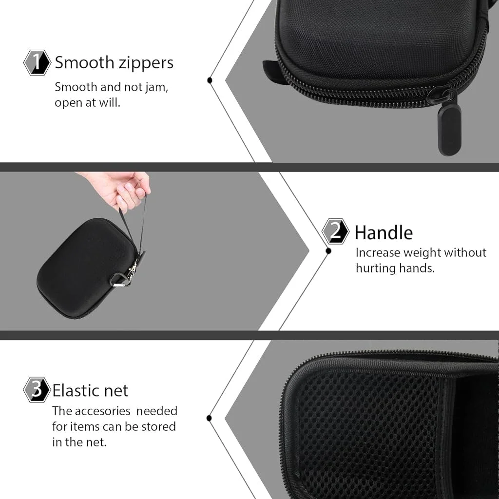 کیف حمل سخت HASTHIP® YourBrand برای اسپیکر JBL Go 4/Go 3، کیف محافظ ضد آب EVA برای مسافرت با بند دستی و جیب لوازم جانبی، پوشش ضد ضربه و ضد خش برای JBL Go 4/Go 3
