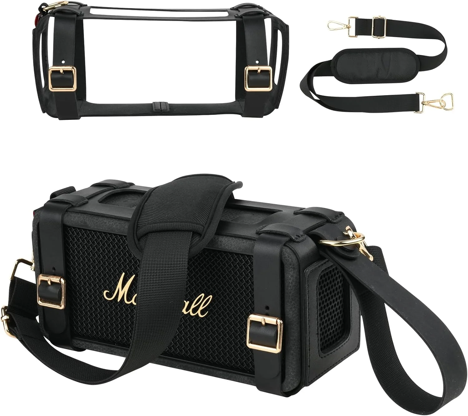 کیف حمل و نقل چرمی TXEsign برای اسپیکر بلوتوثی قابل حمل مارشال میدلتون با بند شانه ای، کاور محافظ و کیف حمل جایگزین برای اسپیکر مارشال