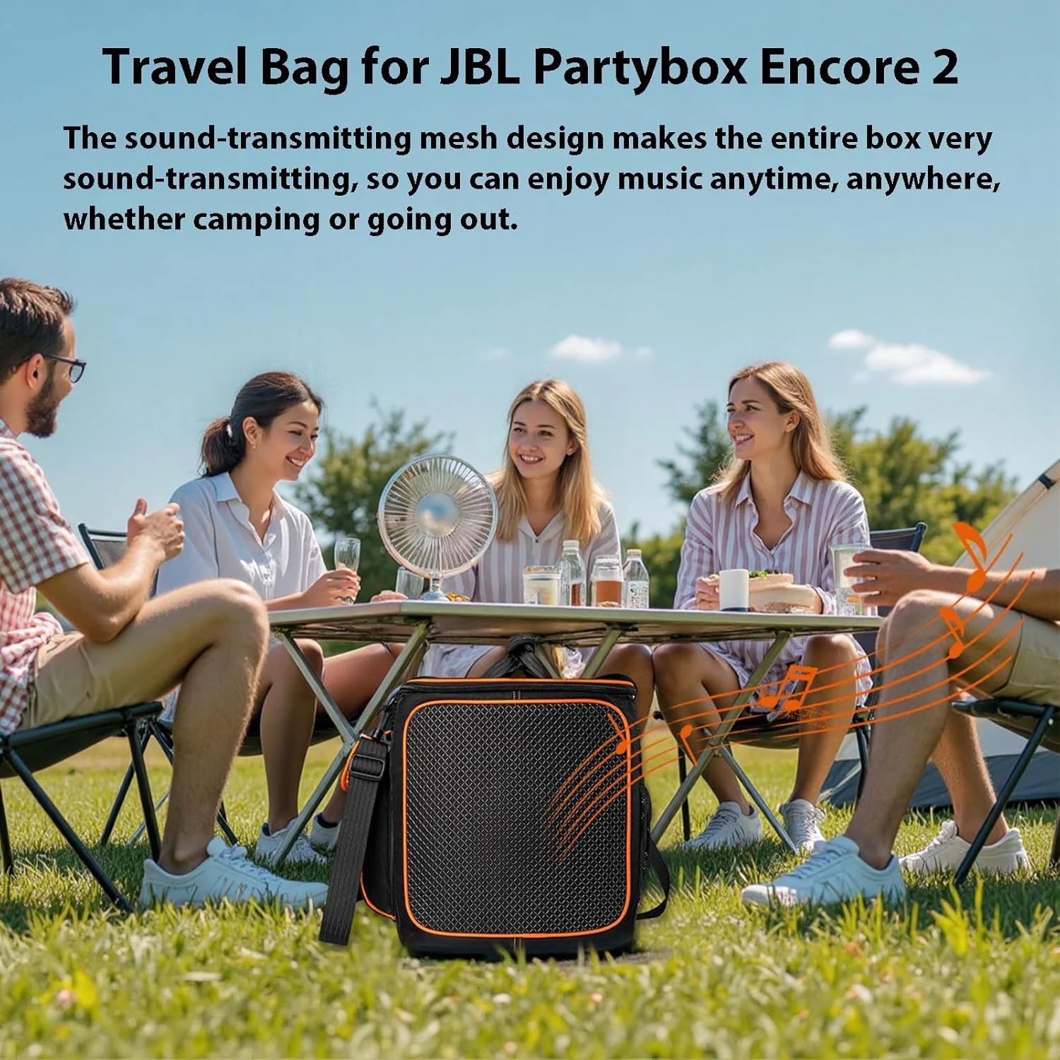 کیف حمل JBL Partybox Encore 2 - کیف ضد ضربه با درگاه شارژ مستقیم و توری تهویه بلندگو، کاور نگهداری برای مهمانی های خارج از منزل/کمپینگ (مناسب برای بلندگو + میکروفون + لوازم جانبی)، مشکی کیف حمل JBL Partybox Encore 2 - کیف ضد ضربه با درگاه شارژ مستقیم و توری تهویه بلندگو، کاور نگهداری برای مهمانی های خارج از منزل/کمپینگ (مناسب برای بلندگو + میکروفون + لوازم جانبی)، مشکی