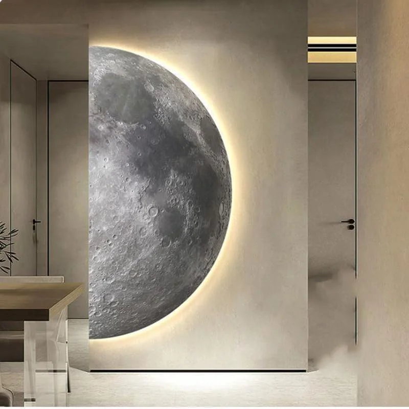 چراغ دیواری مدرن XYTUJIK طرح ماه، چراغ LED انتزاعی برای راهرو، اتاق خواب، اتاق نشیمن، چراغ دیواری برای مطالعه، راهرو، اتاق غذاخوری، بالکن