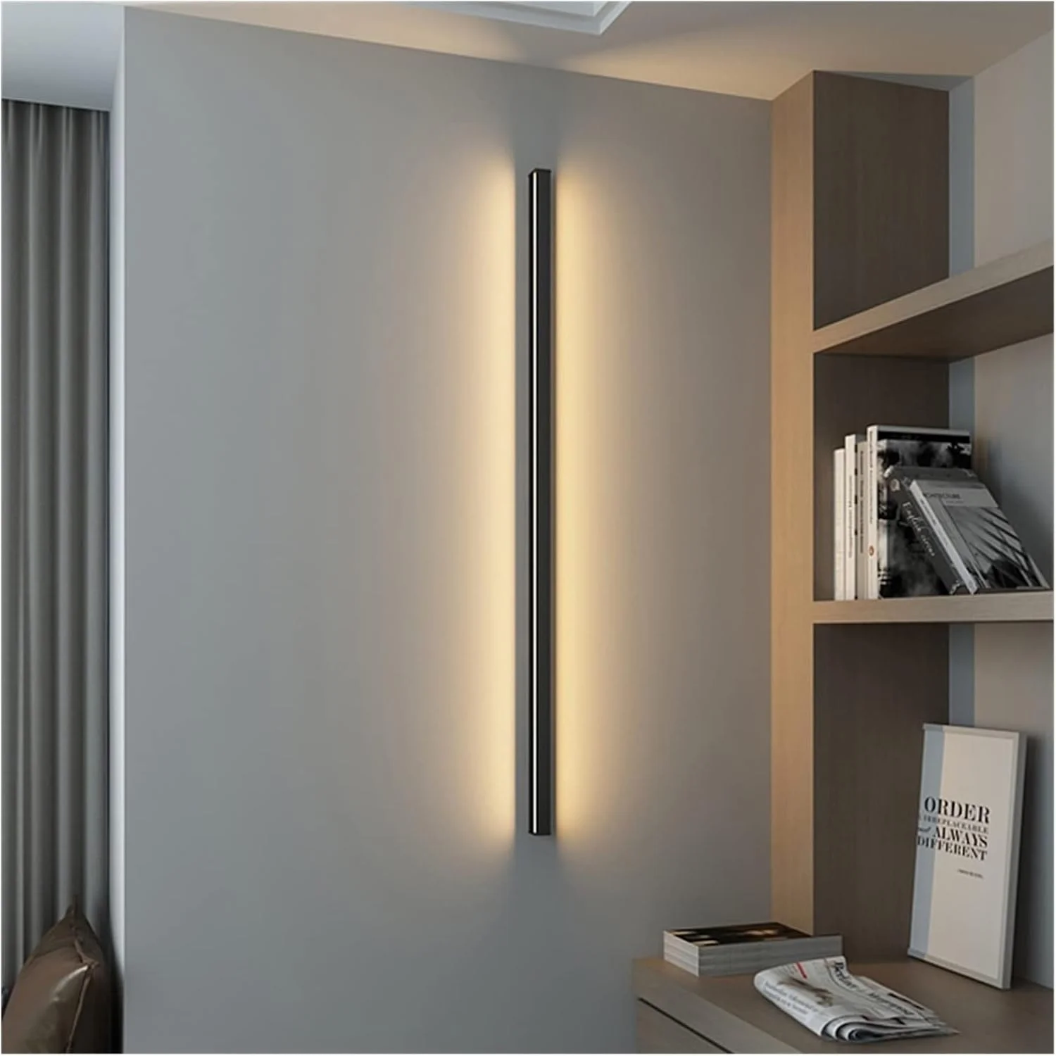 چراغ خواب نواری باریک ساده، مدرن و مینیمال مناسب اتاق خواب، چراغ دیواری چراغ خواب نواری باریک ساده، مدرن و مینیمال مناسب اتاق خواب، چراغ دیواری