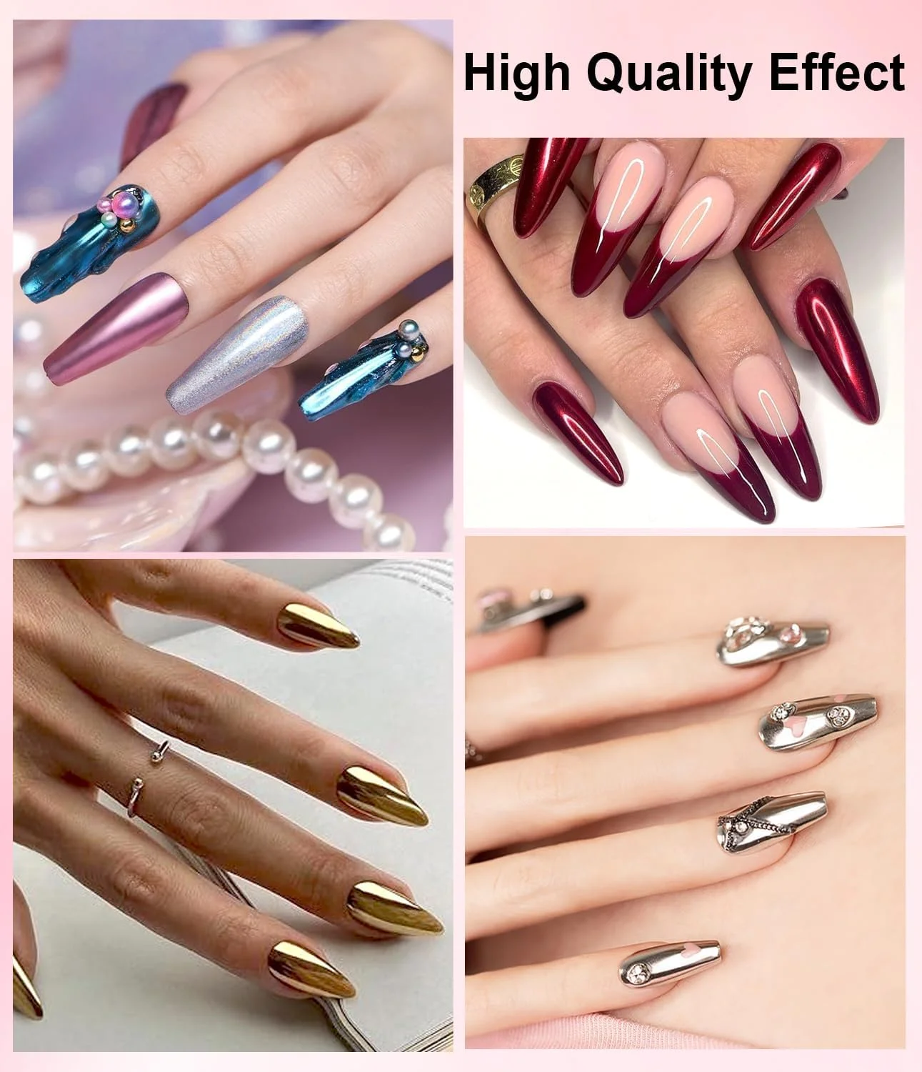 پودر کروم ناخن BISHENGYF، مناسب برای مبتدیان: 12 جعبه پودر کروم ناخن با جلوه آینه ای متالیک، پودر طراحی ناخن لیزری، پودر تزئینی براق مرواریدی برای مانیکور به همراه قلم های اسفنجی (0.1 گرم در هر ظرف) پودر کروم ناخن BISHENGYF، مناسب برای مبتدیان: 12 جعبه پودر کروم ناخن با جلوه آینه ای متالیک، پودر طراحی ناخن لیزری، پودر تزئینی براق مرواریدی برای مانیکور به همراه قلم های اسفنجی (0.1 گرم در هر ظرف)