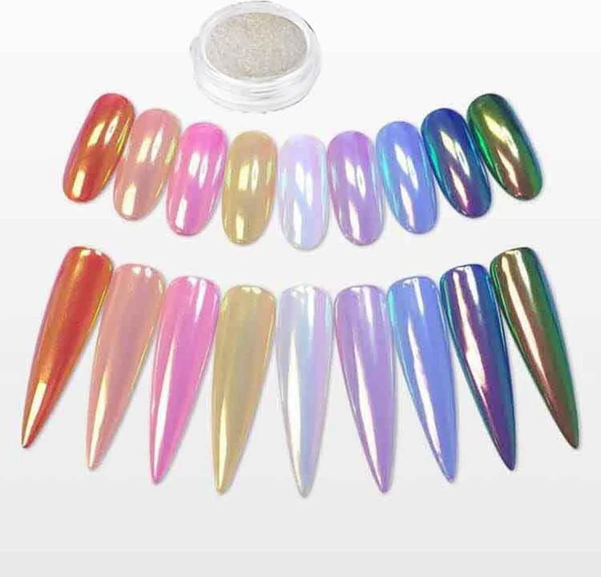1 جعبه 0.2 گرمی پودر لیزری ناخن، آینه طاووسی، پودر کروم هنر ناخن، رنگدانه رزگلد نقره ای مخلوط پولک های براق DIY، تزئینات ژل ناخن 1 جعبه 0.2 گرمی پودر لیزری ناخن، آینه طاووسی، پودر کروم هنر ناخن، رنگدانه رزگلد نقره ای مخلوط پولک های براق DIY، تزئینات ژل ناخن