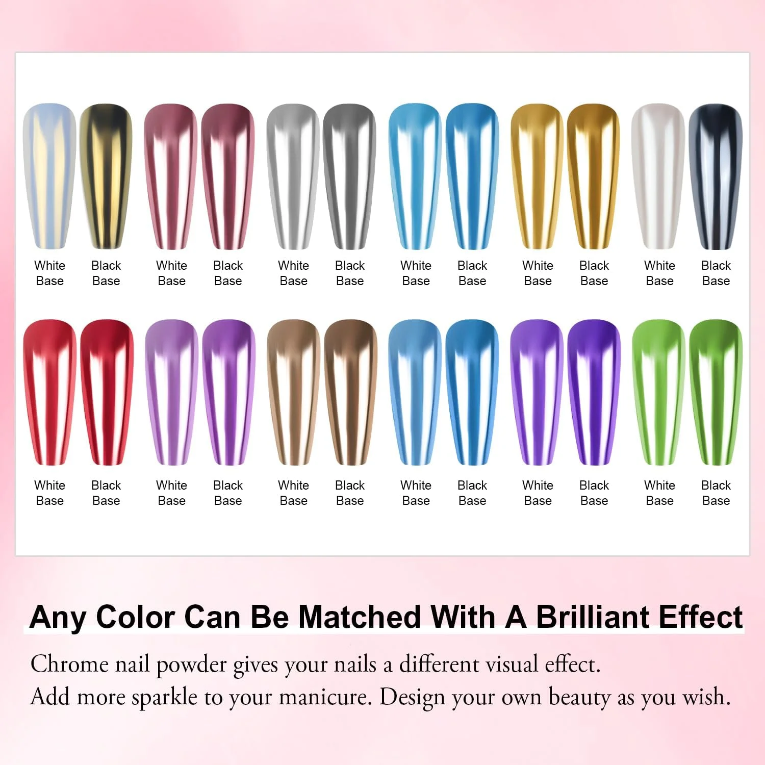 پودر کروم ناخن BISHENGYF، مناسب برای مبتدیان: 12 جعبه پودر کروم ناخن با جلوه آینه ای متالیک، پودر طراحی ناخن لیزری، پودر تزئینی براق مرواریدی برای مانیکور به همراه قلم های اسفنجی (0.1 گرم در هر ظرف) پودر کروم ناخن BISHENGYF، مناسب برای مبتدیان: 12 جعبه پودر کروم ناخن با جلوه آینه ای متالیک، پودر طراحی ناخن لیزری، پودر تزئینی براق مرواریدی برای مانیکور به همراه قلم های اسفنجی (0.1 گرم در هر ظرف)