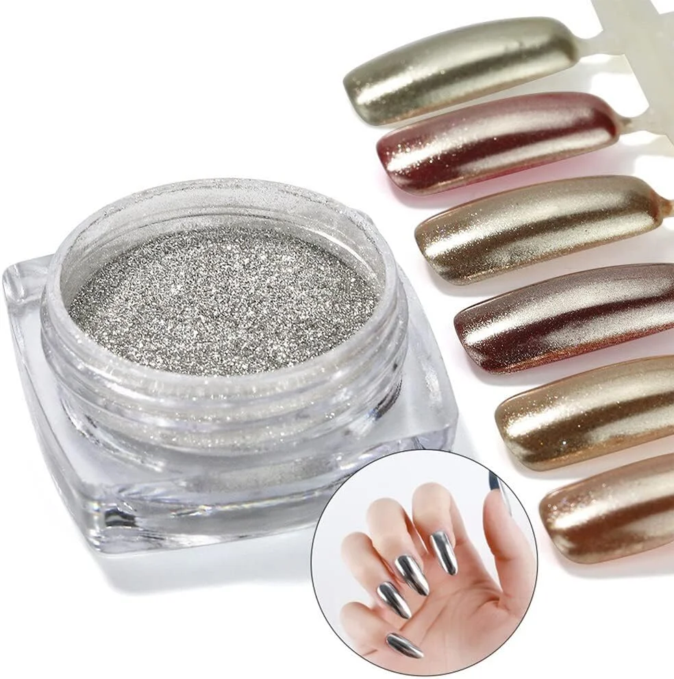 پودر کروم ناخن BPrettier طلایی نقره ای، 4 شیشه پودر کروم پری دریایی، پودرهای اکلیلی طراحی ناخن، جلوه آینه ای درخشان، پودر شفق قطبی برای هدیه دختران و زنان (طلایی و نقره ای) پودر کروم ناخن BPrettier طلایی نقره ای، 4 شیشه پودر کروم پری دریایی، پودرهای اکلیلی طراحی ناخن، جلوه آینه ای درخشان، پودر شفق قطبی برای هدیه دختران و زنان (طلایی و نقره ای)