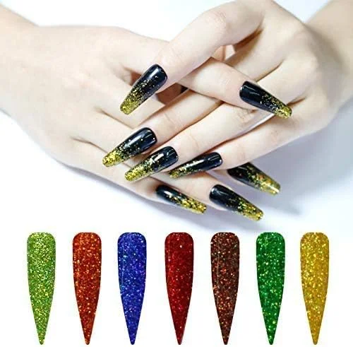 پودر اکلیل شیمر تزئینی آرایش ناخن 36 رنگ Belicia