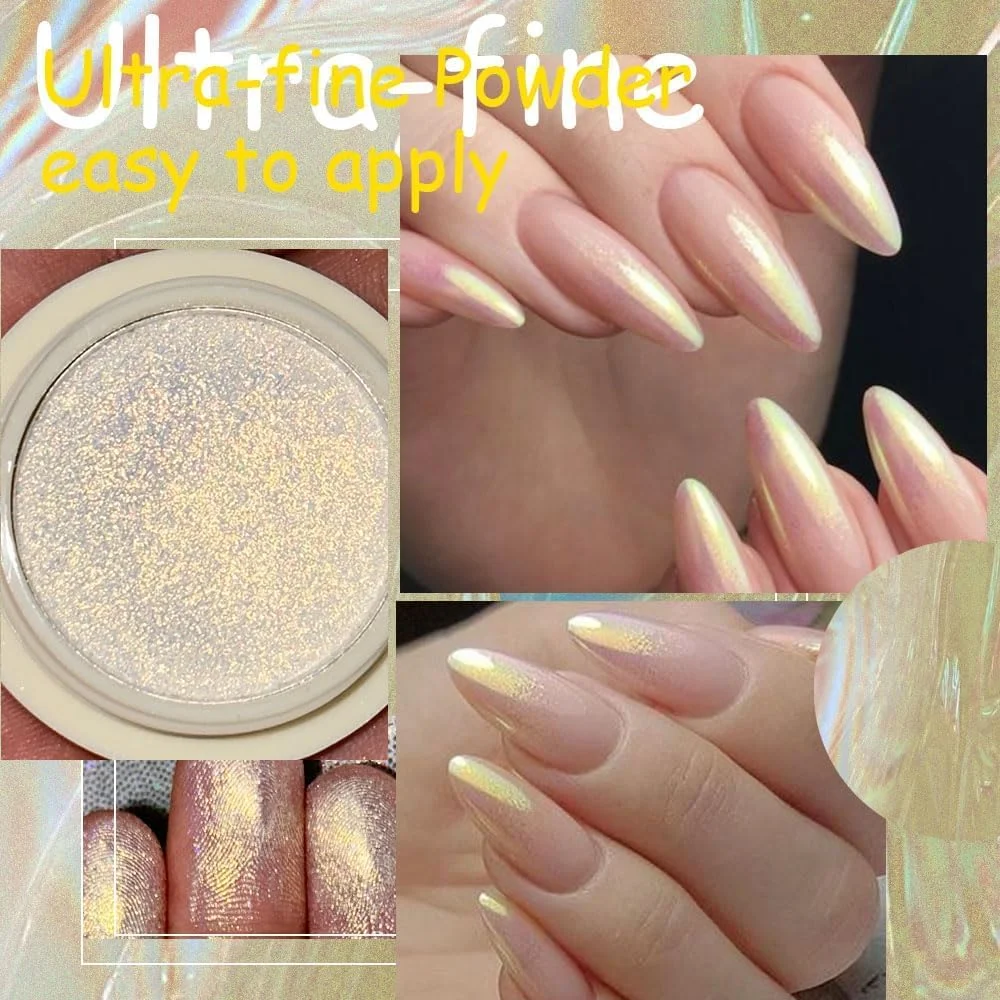 کیت پودر کروم ناخن Azonee، پودر ناخن برای ناخن های ژلی، سفید، بنفش، زرد با جلوه کروم آینه ای، برای تزئین لاک ناخن، 3 عدد کیت پودر کروم ناخن Azonee، پودر ناخن برای ناخن های ژلی، سفید، بنفش، زرد با جلوه کروم آینه ای، برای تزئین لاک ناخن، 3 عدد