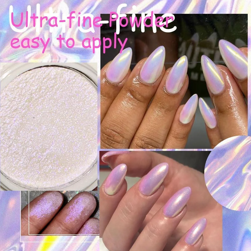 کیت پودر کروم ناخن Azonee، پودر ناخن برای ناخن های ژلی، سفید، بنفش، زرد با جلوه کروم آینه ای، برای تزئین لاک ناخن، 3 عدد کیت پودر کروم ناخن Azonee، پودر ناخن برای ناخن های ژلی، سفید، بنفش، زرد با جلوه کروم آینه ای، برای تزئین لاک ناخن، 3 عدد