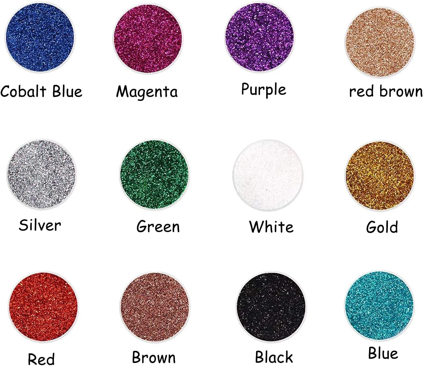 اکلیل ریز 12 رنگ آسلانکا، مناسب برای طراحی ناخن، صورت، بدن، چشم، مو، کاردستی، پودر اکلیل جشن تعطیلات، 120 گرم