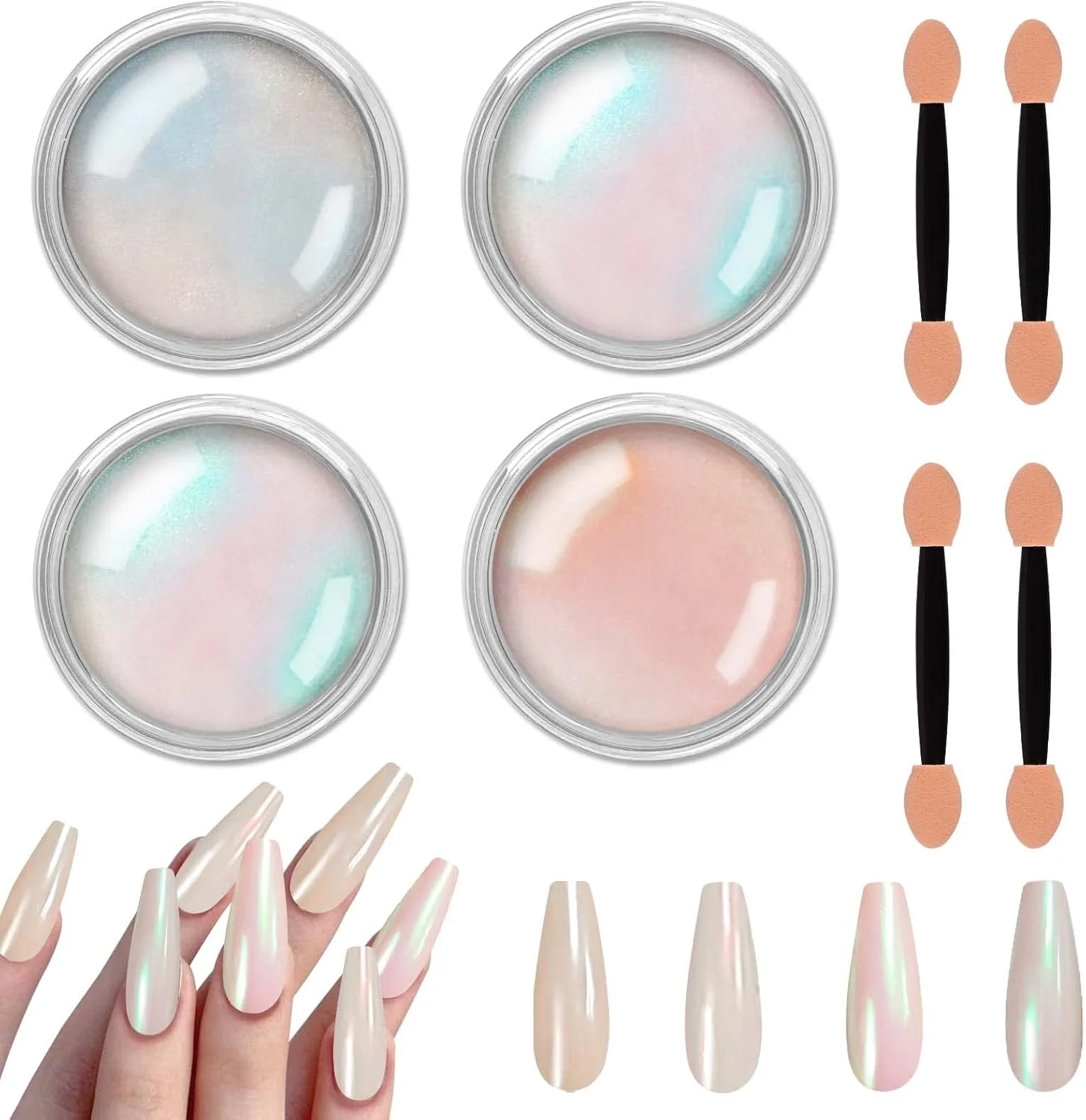 پودر ناخن کروم Allstarry با جلوه آینه ای متالیک، رنگدانه صدفی رنگین کمانی، کیت پودر اکلیل مرواریدی پری دریایی برای تزئین ناخن با لاک ژل، کاردستی رزین - بنفش سبز زمردی پودر ناخن کروم Allstarry با جلوه آینه ای متالیک، رنگدانه صدفی رنگین کمانی، کیت پودر اکلیل مرواریدی پری دریایی برای تزئین ناخن با لاک ژل، کاردستی رزین - بنفش سبز زمردی