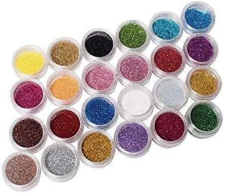 مجموعه 24 رنگ پودر اکلیل آردیسل، مناسب برای تزئین ناخن، هنر، کاردستی و DIY، سایز 1 میلی متر مجموعه 24 رنگ پودر اکلیل آردیسل، مناسب برای تزئین ناخن، هنر، کاردستی و DIY، سایز 1 میلی متر