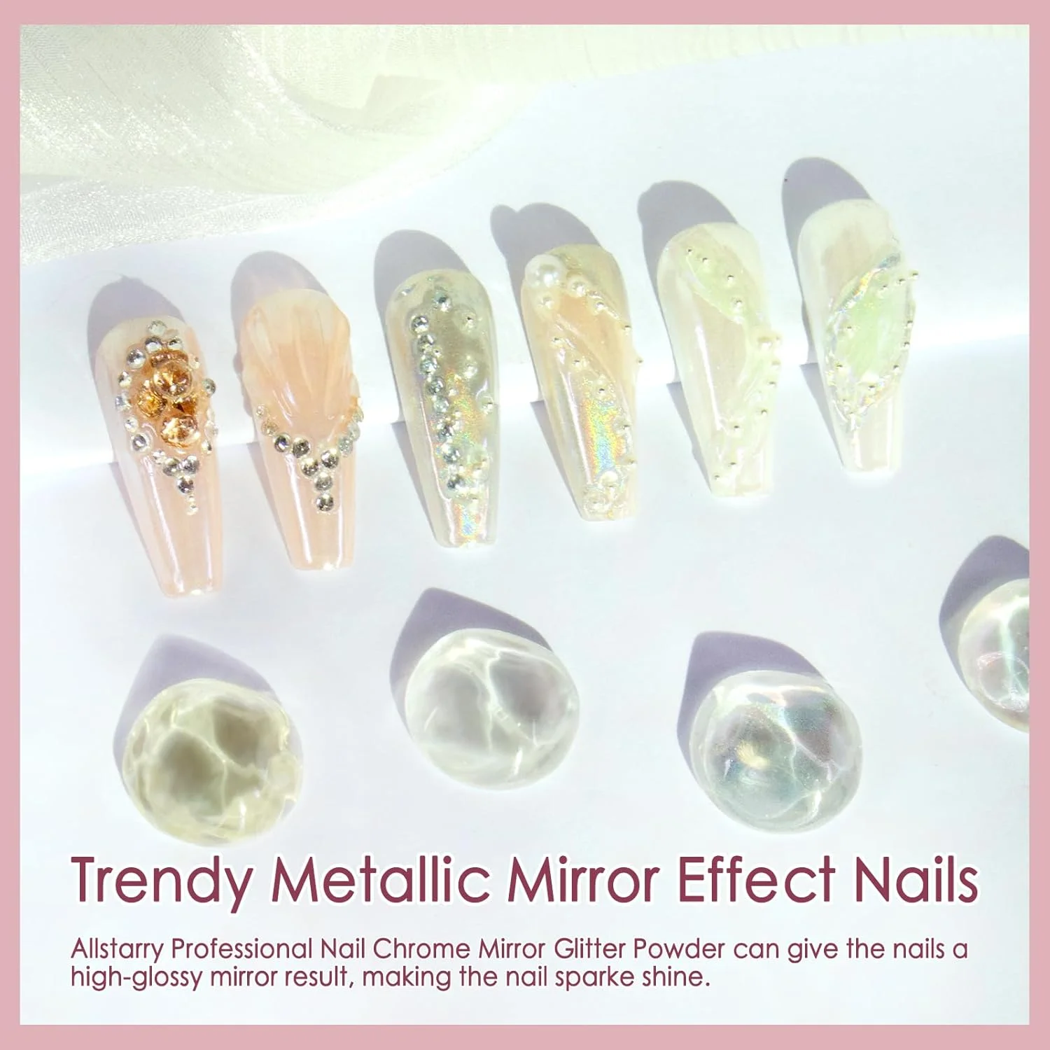 پودر کروم ناخن آل استاری، 4 عدد پودر پیگمنت کروم مرواریدی سفید، پودر اکلیل ناخن هولوگرافیک رنگین کمانی، پیگمنت اثر آینه ای متالیک برای مانیکور ژل ناخن DIY سالن خانگی هدیه زنانه پودر کروم ناخن آل استاری، 4 عدد پودر پیگمنت کروم مرواریدی سفید، پودر اکلیل ناخن هولوگرافیک رنگین کمانی، پیگمنت اثر آینه ای متالیک برای مانیکور ژل ناخن DIY سالن خانگی هدیه زنانه
