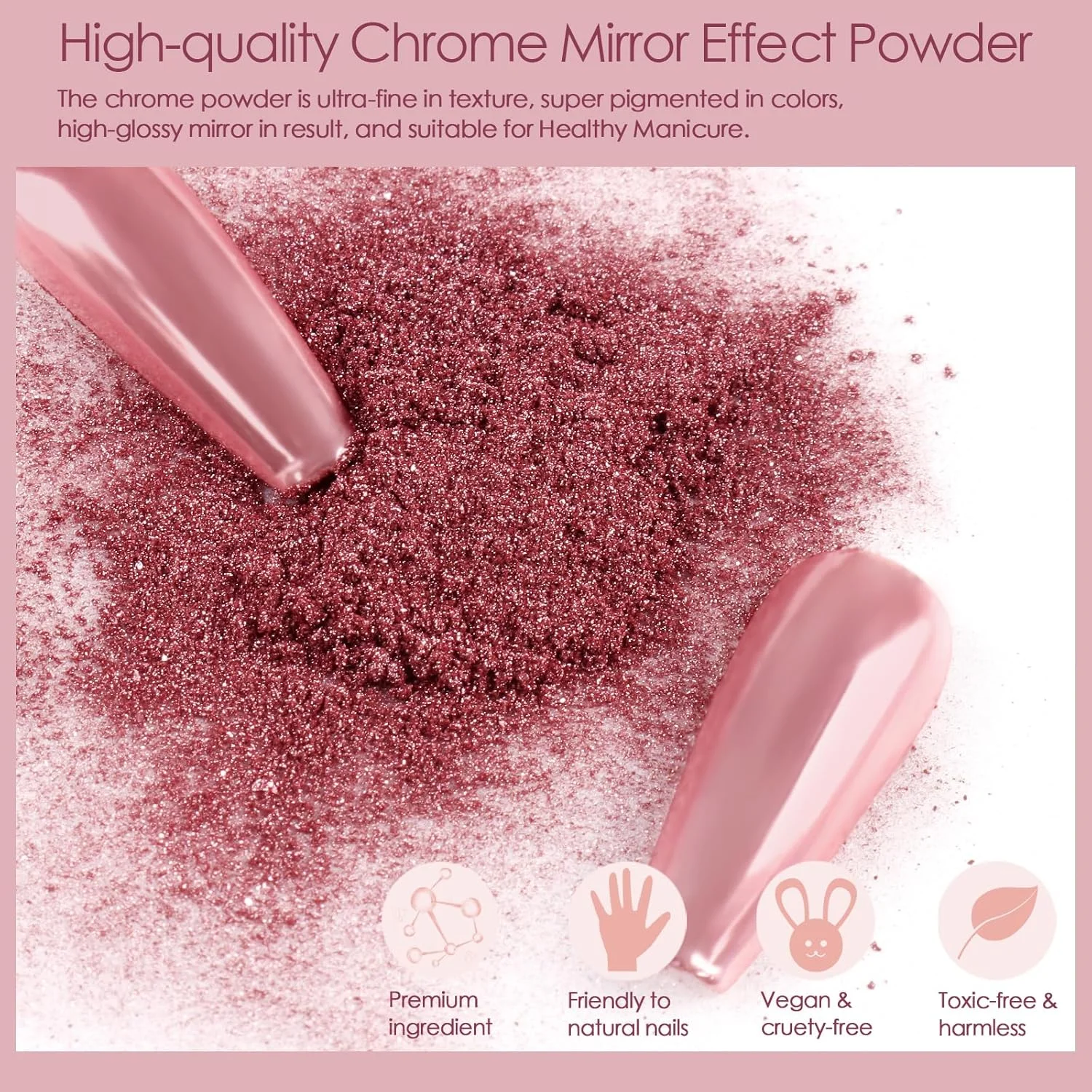 پودر کروم ناخن Allstarry، پودر جلوه آینه ای متالیک 4 رنگ، کیت پودر اکلیلی پیگمنت مانیکور هولوگرافیک برای تزئین ناخن، لاک ژل با 4 عدد قلم سایه چشم