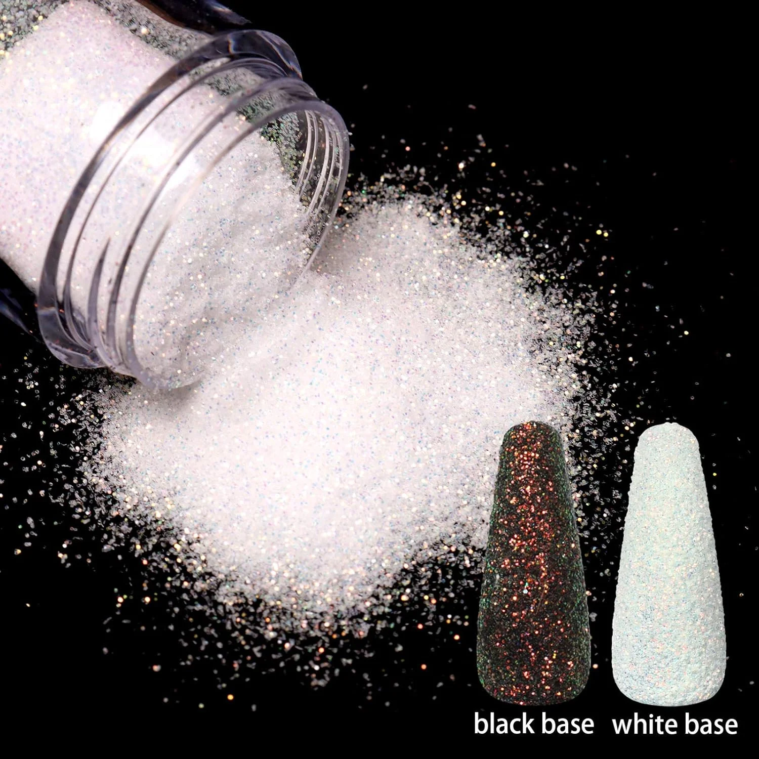 پودر اکلیل ناخن Allstarry در 2 رنگ - پودر شن و ماسه سفید و سیاه، اکلیل براق با جلوه شکر، پوشش آب نباتی، مناسب برای جشن ها، تزئینات هنری ناخن DIY و مانیکور پودر اکلیل ناخن Allstarry در 2 رنگ - پودر شن و ماسه سفید و سیاه، اکلیل براق با جلوه شکر، پوشش آب نباتی، مناسب برای جشن ها، تزئینات هنری ناخن DIY و مانیکور