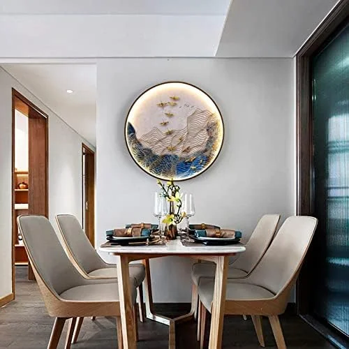 چراغ دیواری LED گرد XYTUJIK، چراغ دیواری داخلی برای راهرو، اتاق چای، دیوار پس زمینه، دلییر