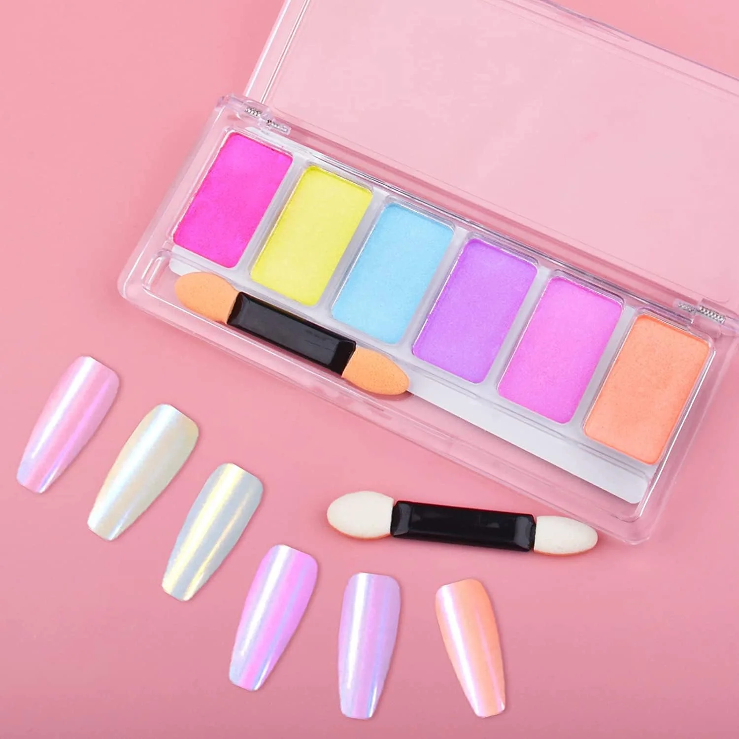 پودر کروم ناخن SYOSI برای طراحی ناخن پری دریایی، اکلیل لیزری نئون شفق قطبی، جلوه رنگین کمانی رنگین تاب برای لوازم سالن ناخن DIY به همراه اپلیکاتور سایه چشم پودر کروم ناخن SYOSI برای طراحی ناخن پری دریایی، اکلیل لیزری نئون شفق قطبی، جلوه رنگین کمانی رنگین تاب برای لوازم سالن ناخن DIY به همراه اپلیکاتور سایه چشم