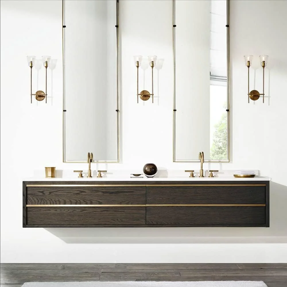 چراغ دیواری شیشه ای XYTUJIK با روکش طلایی، چراغ دیواری مدرن داخلی، چراغ دیواری مینیمالیستی E14 صنعتی برای روشنایی اتاق غذاخوری، اتاق خواب، راهرو چراغ دیواری شیشه ای XYTUJIK با روکش طلایی، چراغ دیواری مدرن داخلی، چراغ دیواری مینیمالیستی E14 صنعتی برای روشنایی اتاق غذاخوری، اتاق خواب، راهرو