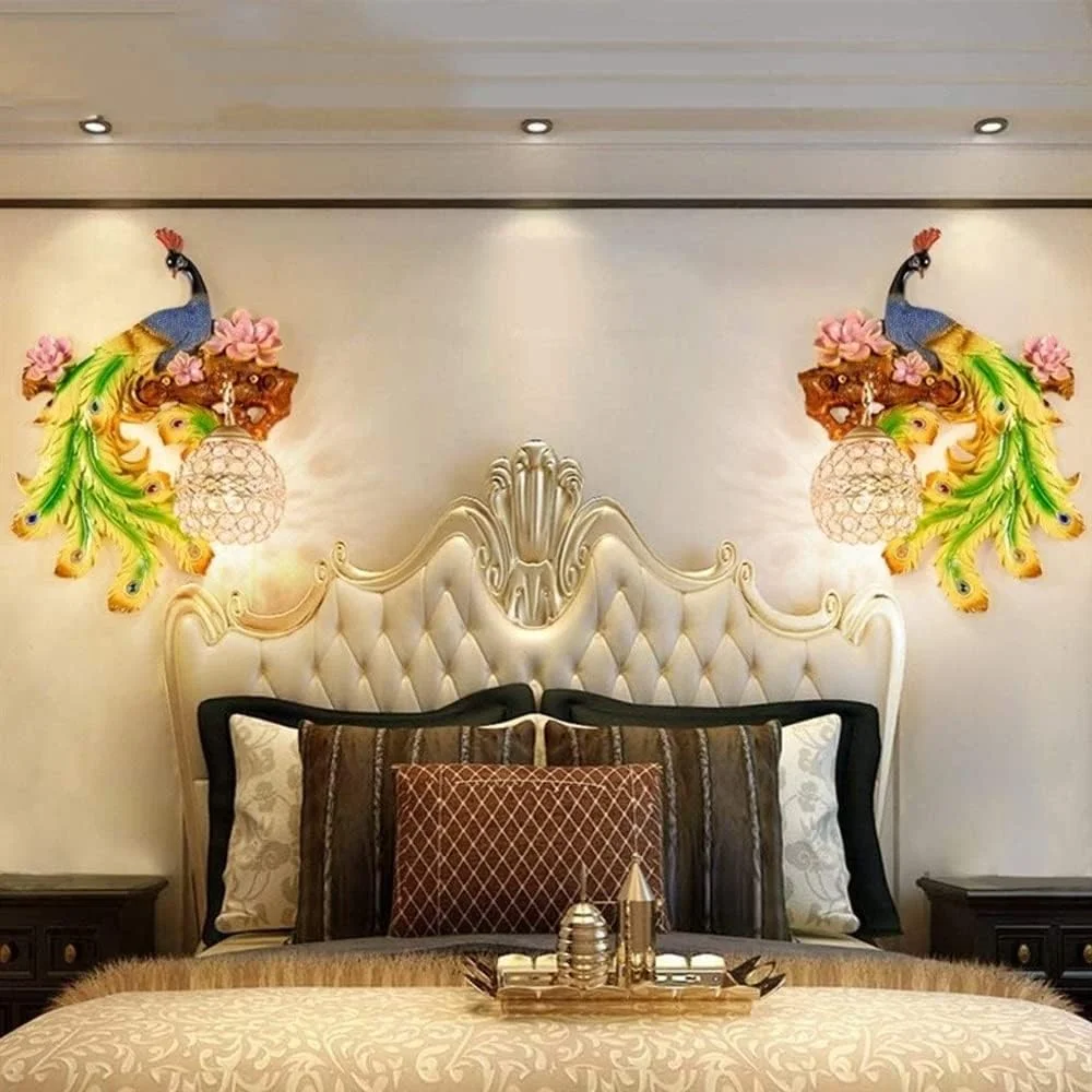 چراغ دیواری XYTUJIK، چراغ دیواری طاووسی حکاکی شده رزینی، چراغ دیواری لوکس با سایه کریستالی، چراغ دیواری طاووسی به سبک اروپایی، چراغ دیواری نصب شده در کنار تخت خواب اتاق خواب، راهرو چراغ دیواری XYTUJIK، چراغ دیواری طاووسی حکاکی شده رزینی، چراغ دیواری لوکس با سایه کریستالی، چراغ دیواری طاووسی به سبک اروپایی، چراغ دیواری نصب شده در کنار تخت خواب اتاق خواب، راهرو