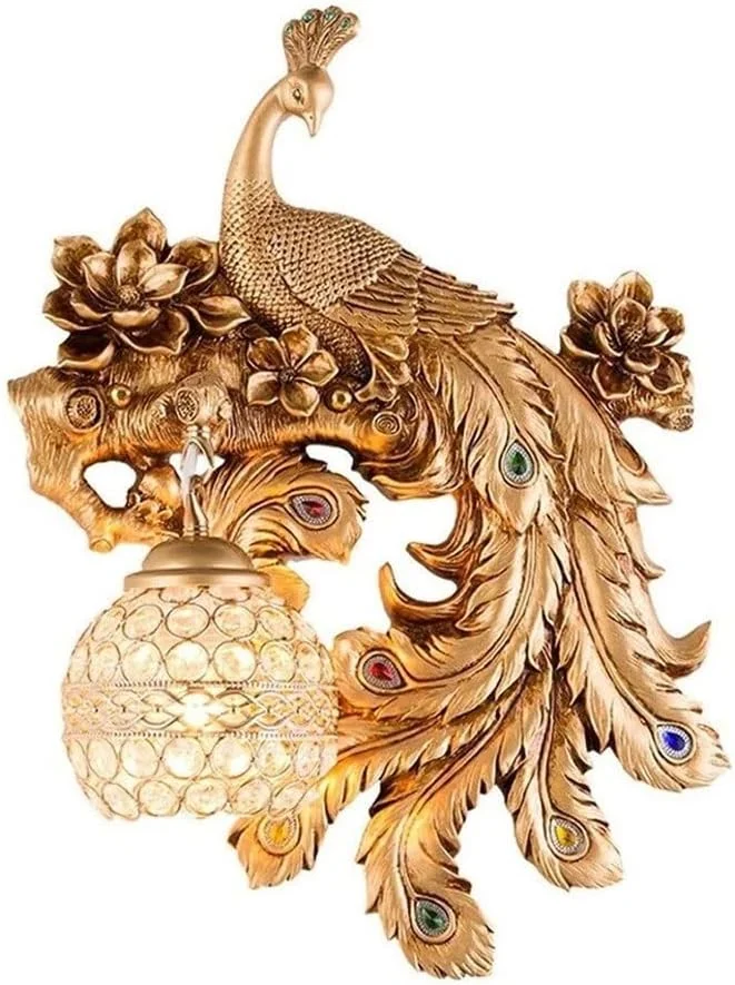 چراغ دیواری XYTUJIK، چراغ دیواری طاووسی حکاکی شده رزینی، چراغ دیواری لوکس با سایه کریستالی، چراغ دیواری طاووسی به سبک اروپایی، چراغ دیواری نصب شده در کنار تخت خواب اتاق خواب، راهرو چراغ دیواری XYTUJIK، چراغ دیواری طاووسی حکاکی شده رزینی، چراغ دیواری لوکس با سایه کریستالی، چراغ دیواری طاووسی به سبک اروپایی، چراغ دیواری نصب شده در کنار تخت خواب اتاق خواب، راهرو