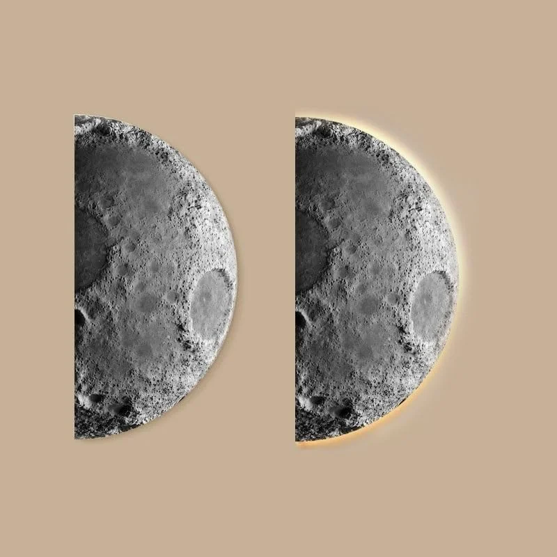 چراغ دیواری مدرن XYTUJIK طرح ماه، چراغ LED انتزاعی برای راهرو، اتاق خواب، اتاق نشیمن، چراغ دیواری برای مطالعه، راهرو، اتاق غذاخوری، بالکن