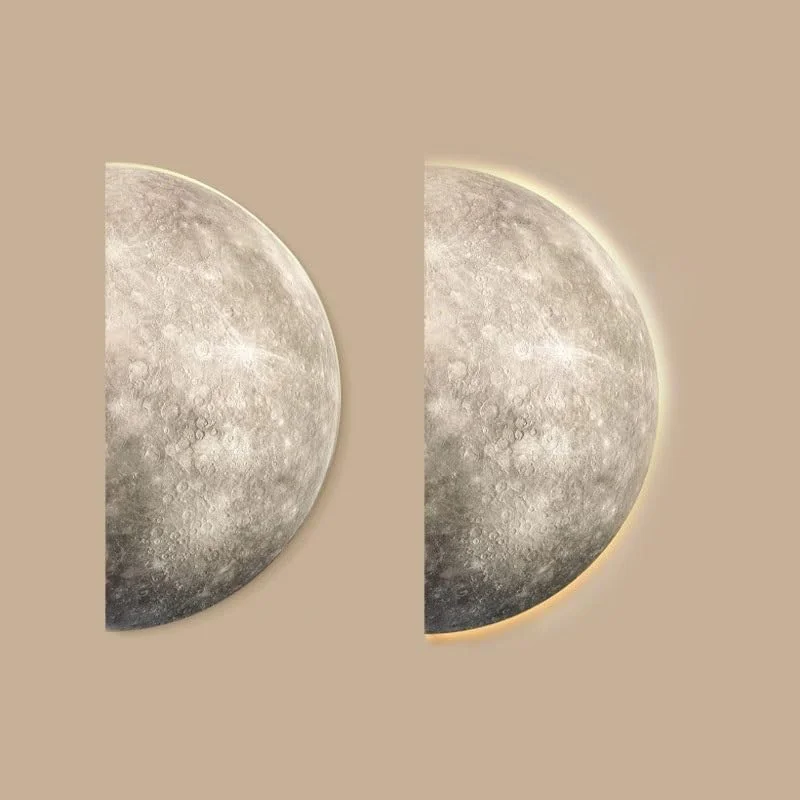 چراغ دیواری مدرن XYTUJIK طرح ماه، چراغ LED انتزاعی برای راهرو، اتاق خواب، اتاق نشیمن، چراغ دیواری برای مطالعه، راهرو، اتاق غذاخوری، بالکن