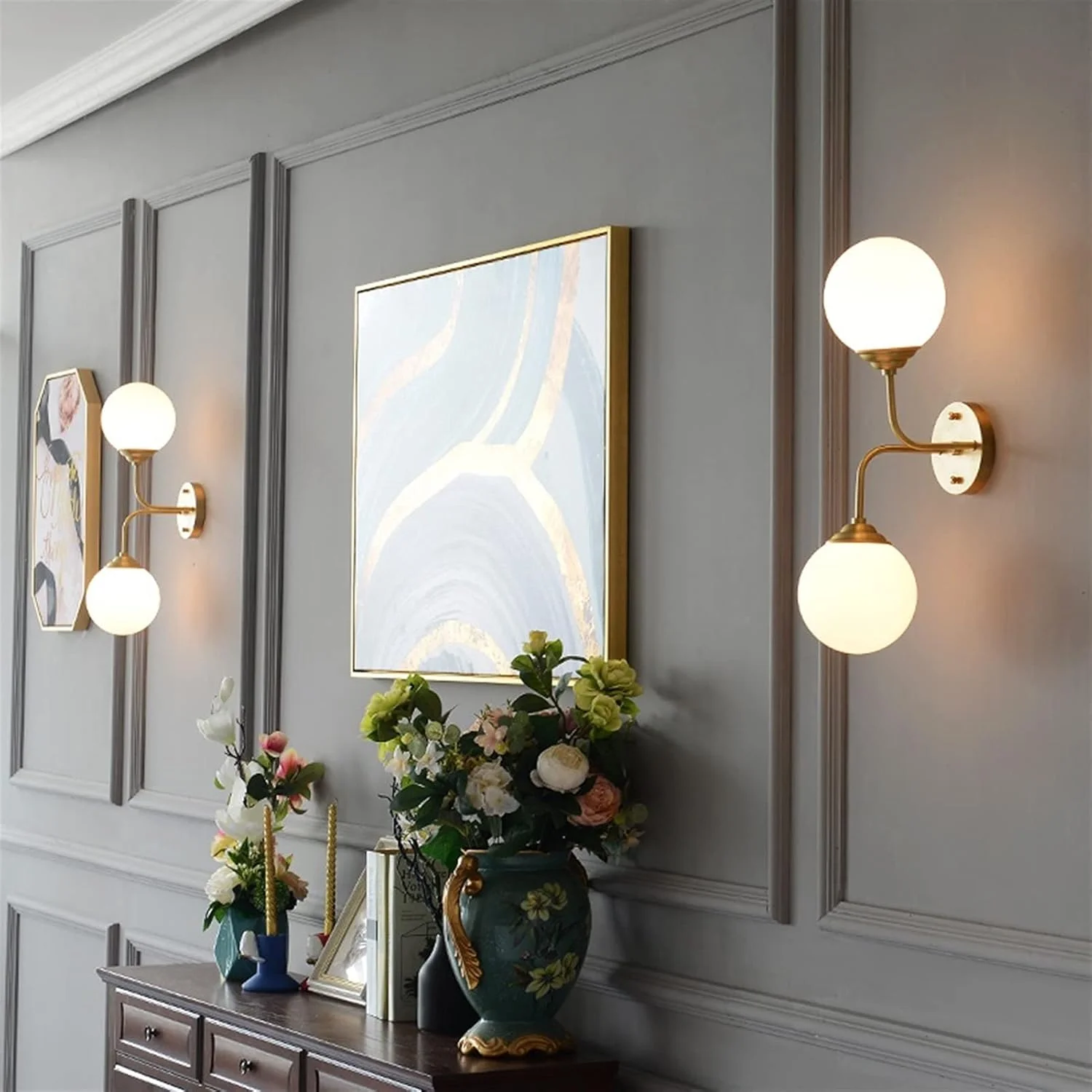 چراغ دیواری اروپایی، مدرن و مینیمالیستی، مناسب اتاق خواب، چراغ دیواری تمام مسی - چراغ دیواری شیشه ای تک سر و دو سر راهرو با منبع نور G9، ng چراغ دیواری اروپایی، مدرن و مینیمالیستی، مناسب اتاق خواب، چراغ دیواری تمام مسی - چراغ دیواری شیشه ای تک سر و دو سر راهرو با منبع نور G9، ng