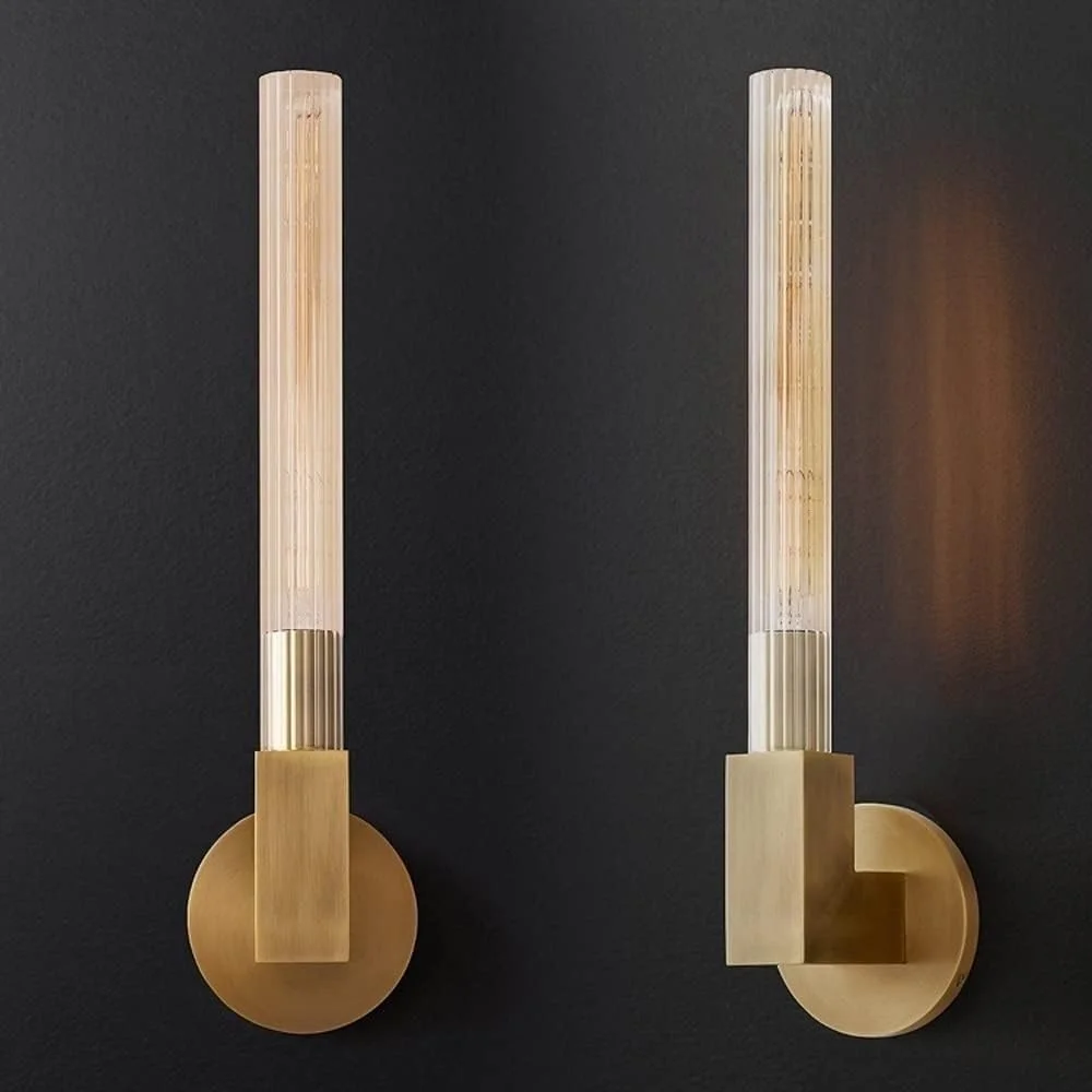 چراغ دیواری شیشه ای مسی به سبک آمریکایی XYTUJIK، چراغ دیواری تزئینی مدرن برای اتاق خواب، راه پله، حمام، چراغ روشویی چراغ دیواری شیشه ای مسی به سبک آمریکایی XYTUJIK، چراغ دیواری تزئینی مدرن برای اتاق خواب، راه پله، حمام، چراغ روشویی