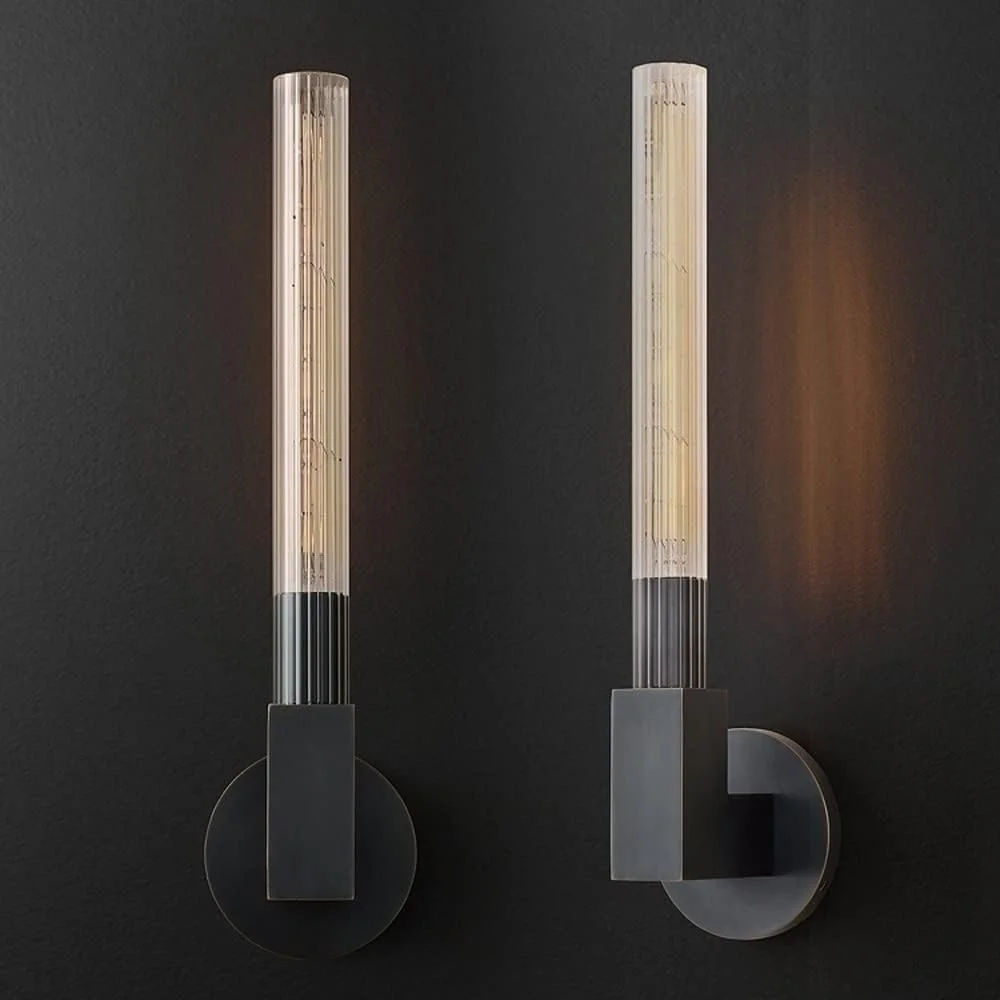 چراغ دیواری شیشه ای مسی به سبک آمریکایی XYTUJIK، چراغ دیواری تزئینی مدرن برای اتاق خواب، راه پله، حمام، چراغ روشویی چراغ دیواری شیشه ای مسی به سبک آمریکایی XYTUJIK، چراغ دیواری تزئینی مدرن برای اتاق خواب، راه پله، حمام، چراغ روشویی