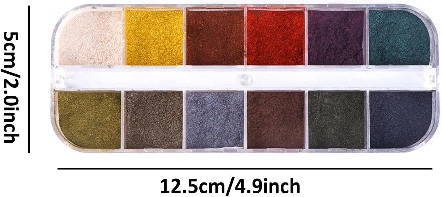 پودر آینه ای جادویی چشم گربه ای، پودر درخشان طراحی ناخن سه بعدی، پودر ناخن DIY، رنگدانه مانیکور، تغییر رنگ هنر ناخن، رنگدانه کروم (چند رنگ)