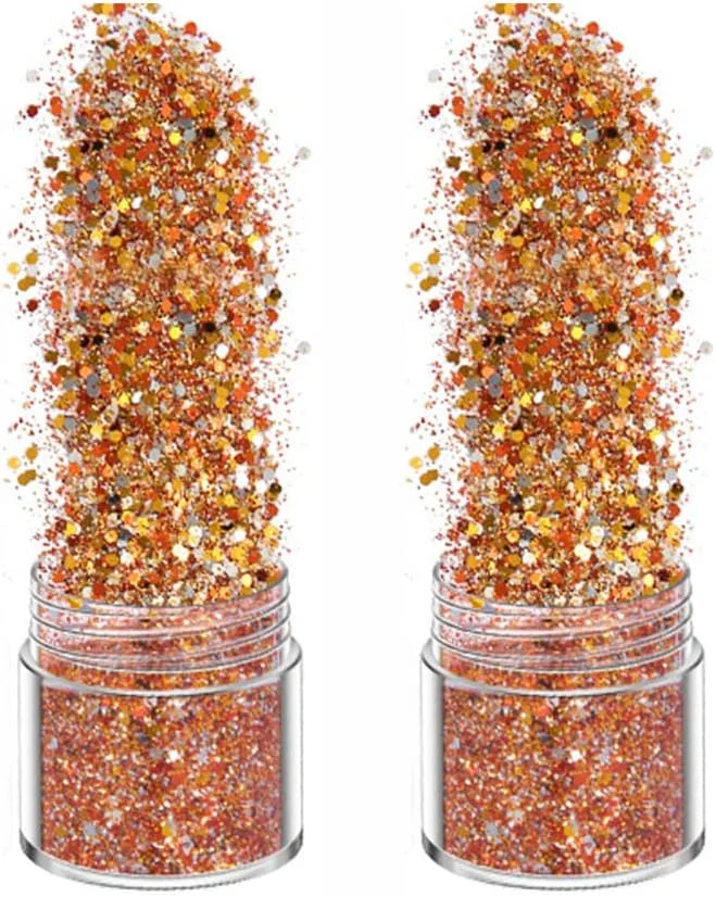 پولک ناخن پاییزی هانسامو، اکلیل درشت برای طراحی ناخن اکریلیک، پودر مخلوط طلایی قرمز، پولک های رنگین کمانی، تزیینات براق برای صورت، چشم، بدن و مو (2 عدد) پولک ناخن پاییزی هانسامو، اکلیل درشت برای طراحی ناخن اکریلیک، پودر مخلوط طلایی قرمز، پولک های رنگین کمانی، تزیینات براق برای صورت، چشم، بدن و مو (2 عدد)