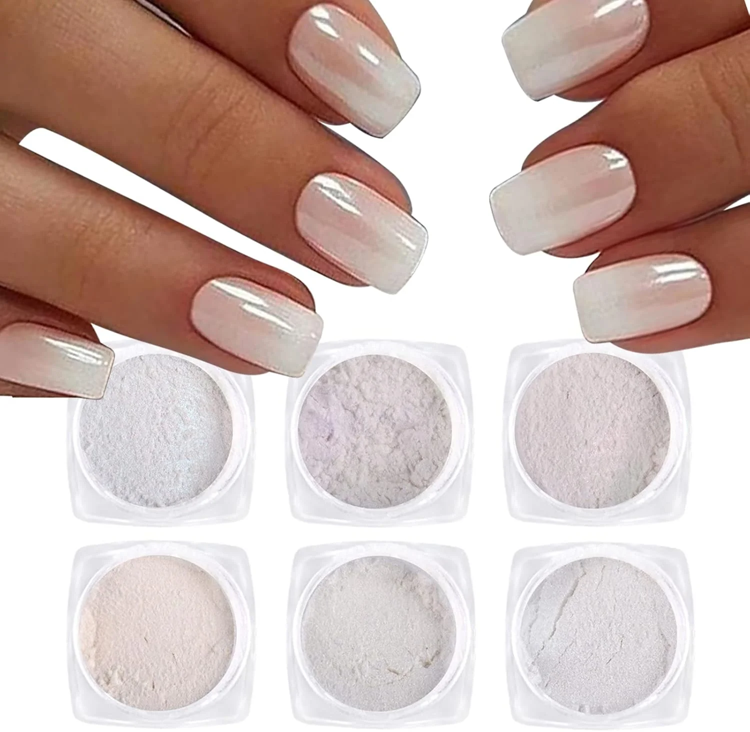 پودر مرواریدی ناخن کروم آینهای GZSYY، بسته 6 عددی پودر پیگمنت متالیک آرت ناخن آفتابپرست برای تزئین ناخن پودر مرواریدی ناخن کروم آینهای GZSYY، بسته 6 عددی پودر پیگمنت متالیک آرت ناخن آفتابپرست برای تزئین ناخن