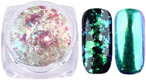 پودر ناخن 2 گرمی / جعبه، پودر آینه ای رنگین کمانی جذاب برای طراحی ناخن، پیگمنت کروم براق شماره 5# پودر ناخن 2 گرمی / جعبه، پودر آینه ای رنگین کمانی جذاب برای طراحی ناخن، پیگمنت کروم براق شماره 5#