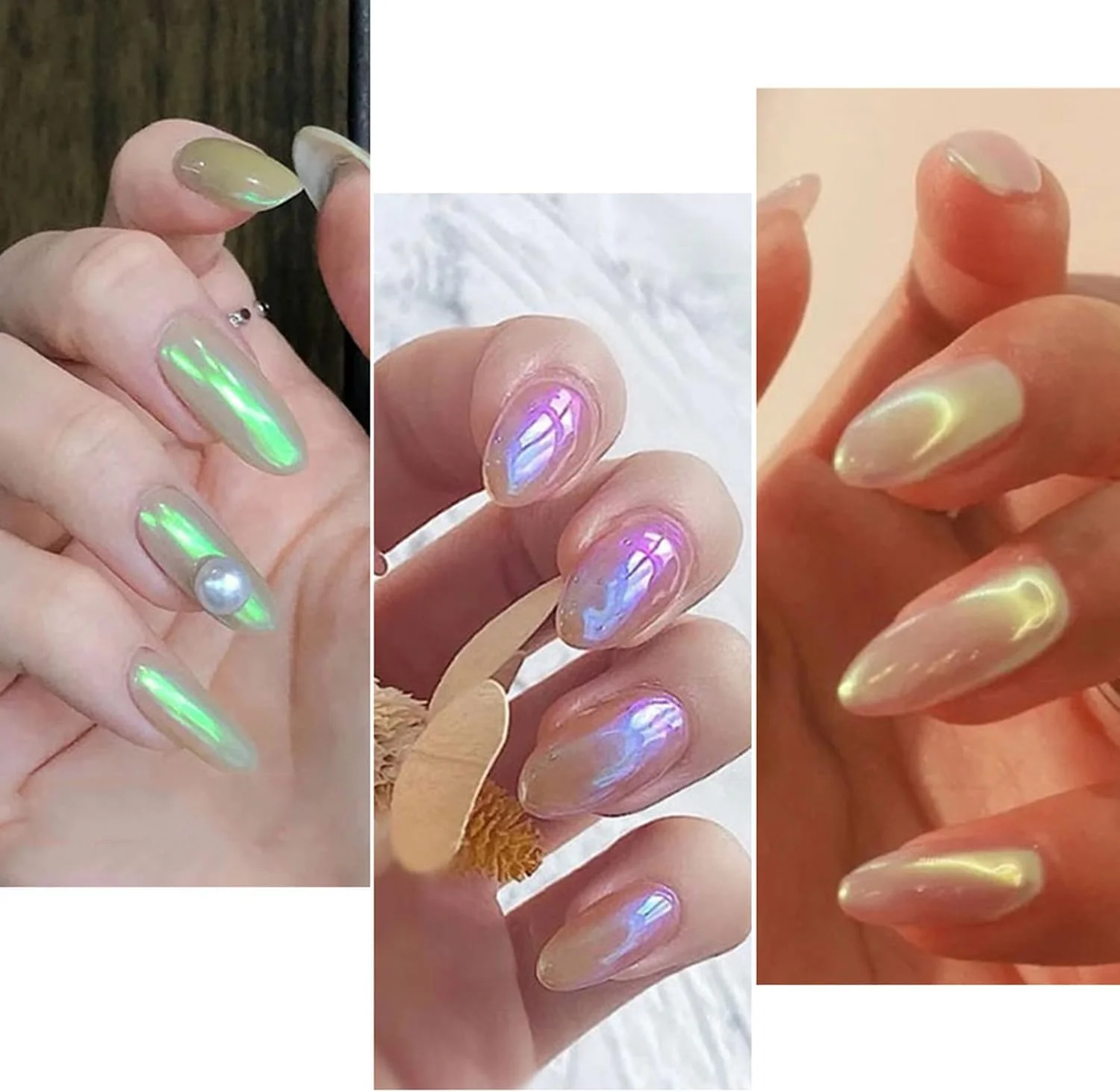 پودر کروم ناخن پری دریایی، 6 شیشه پودر آرت ناخن مرواریدی رنگین کمانی Aurora، رنگدانه اثر آینه ای متالیک، کیت گرد و غبار اکلیلی، لوازم طراحی ناخن برای تزئین ناخن با لاک ژل پودر کروم ناخن پری دریایی، 6 شیشه پودر آرت ناخن مرواریدی رنگین کمانی Aurora، رنگدانه اثر آینه ای متالیک، کیت گرد و غبار اکلیلی، لوازم طراحی ناخن برای تزئین ناخن با لاک ژل