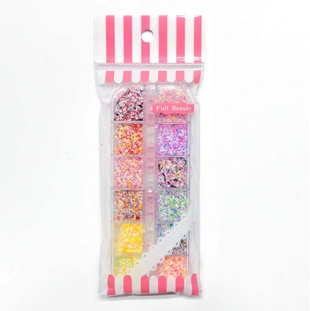 پودر ناخن اکلیلی 12 رنگ GQCQGS با پولک های مخلوط و تزئینات نوک پودر گرد و غبار هنری رنگین کمانی پودر ناخن اکلیلی 12 رنگ GQCQGS با پولک های مخلوط و تزئینات نوک پودر گرد و غبار هنری رنگین کمانی